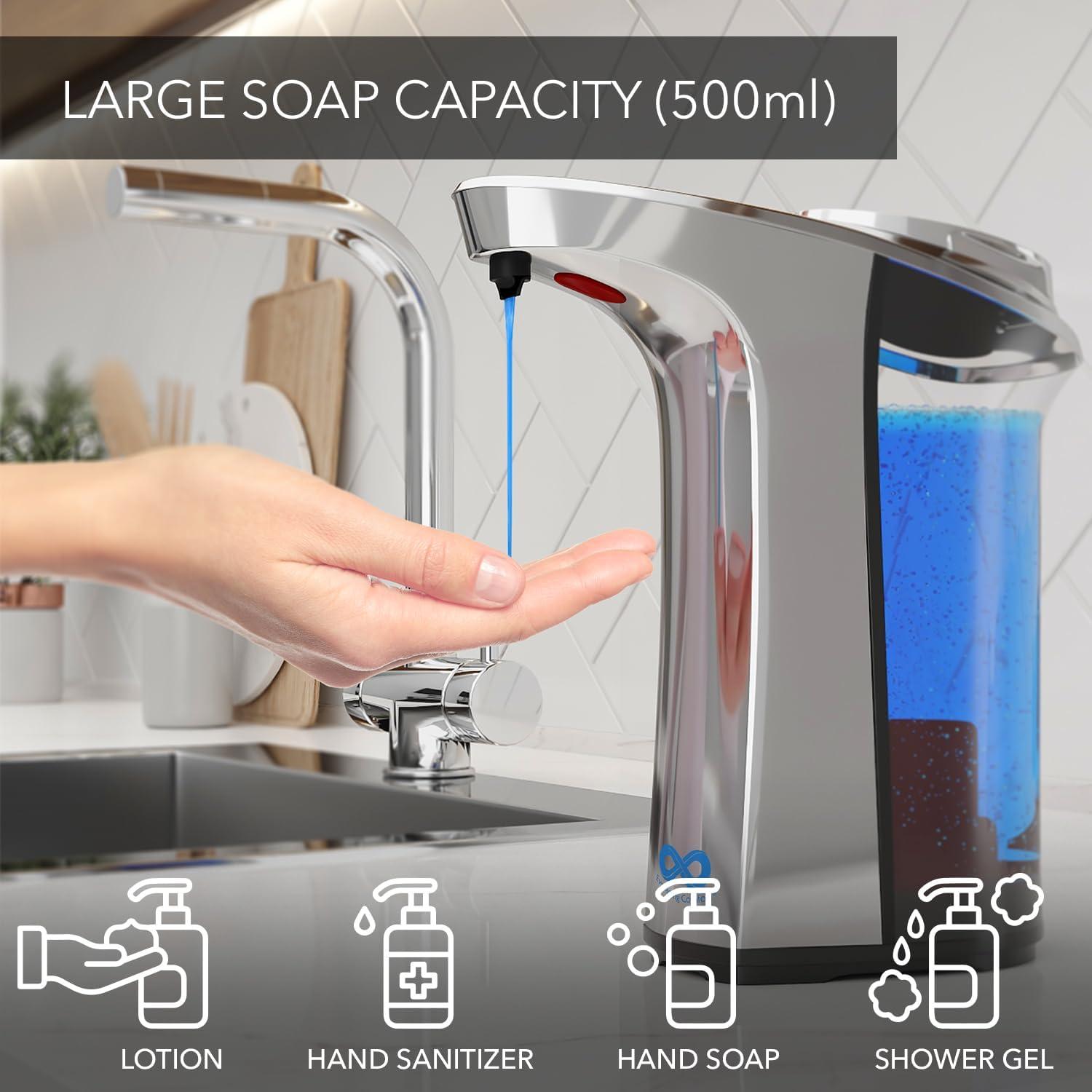 Brushed Aluminum Touchless Automatic Soap Dispenser, 17 Oz