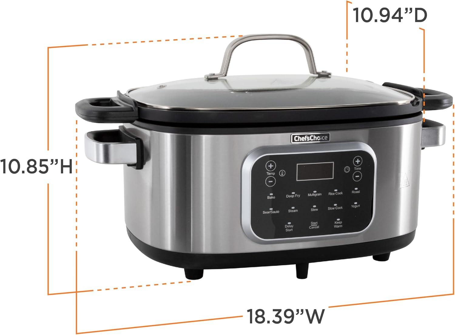 Chef'sChoice 6-Quart Stainless Steel Digital Multi-Cooker