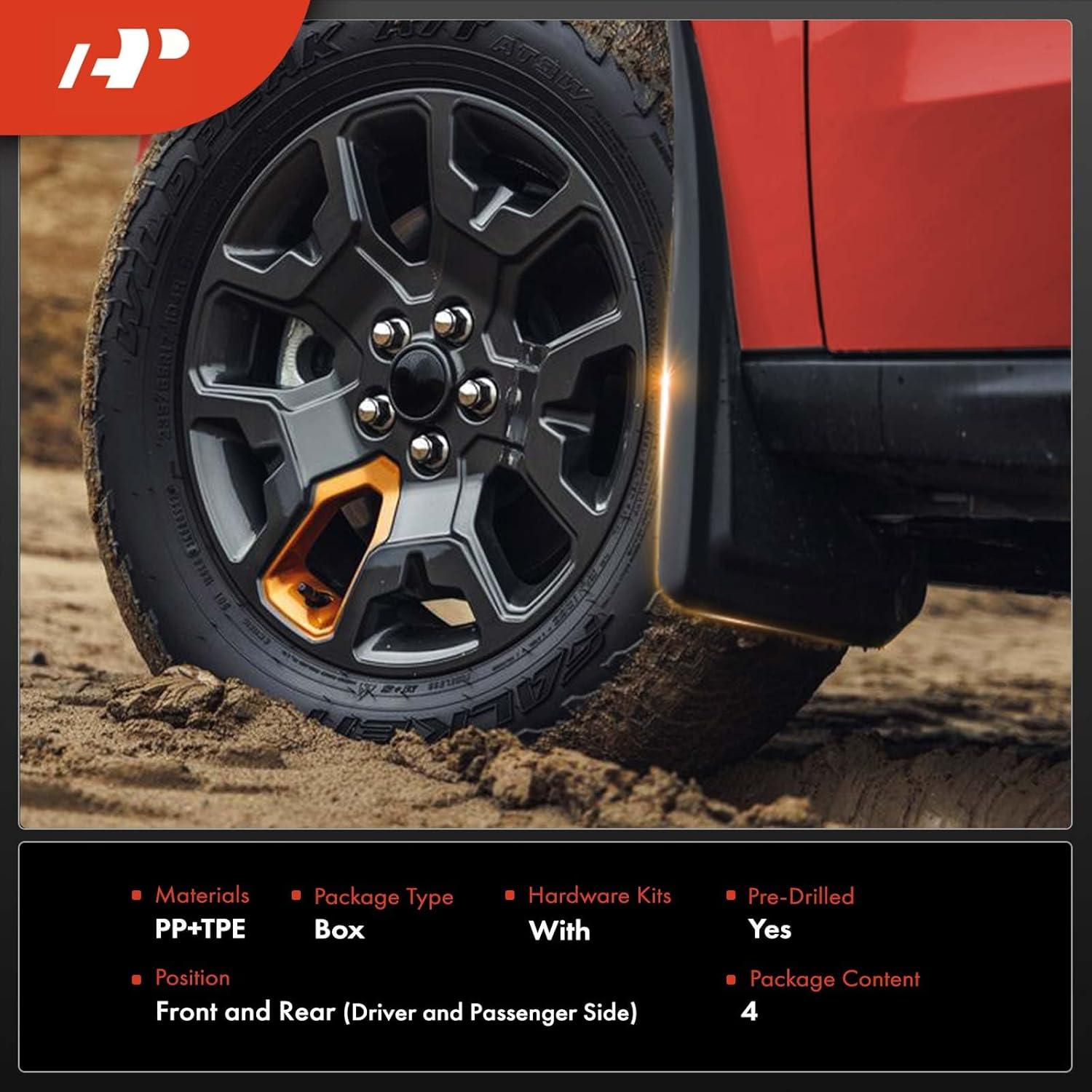 A-Premium Splash Guards Mud Flaps Replacement for Dodge Challenger 2015-2019 (Not for Widebody Coupe) Front and Rear 4-PC Set