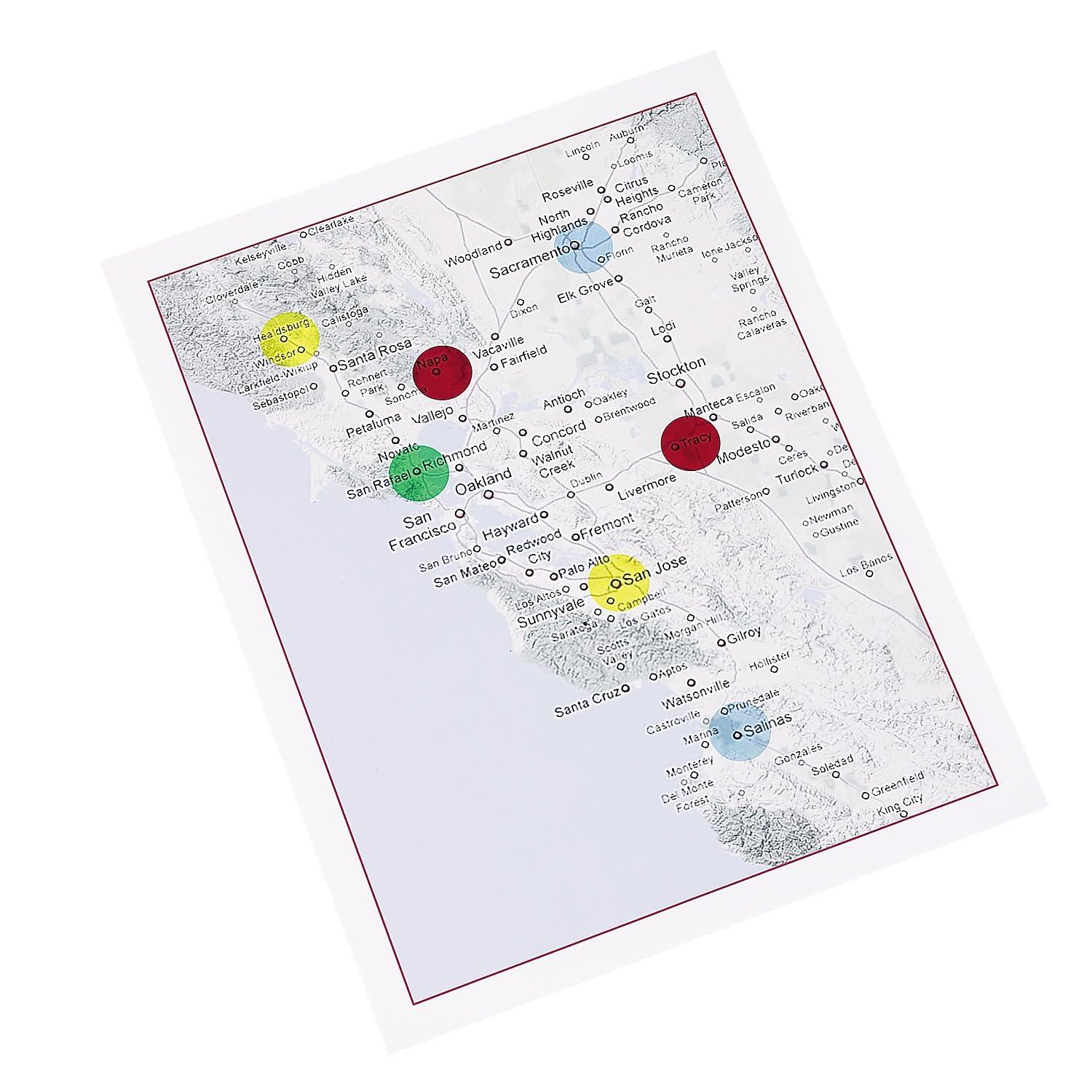 Assorted Color 3/4" Round Removable See-Through Dot Stickers