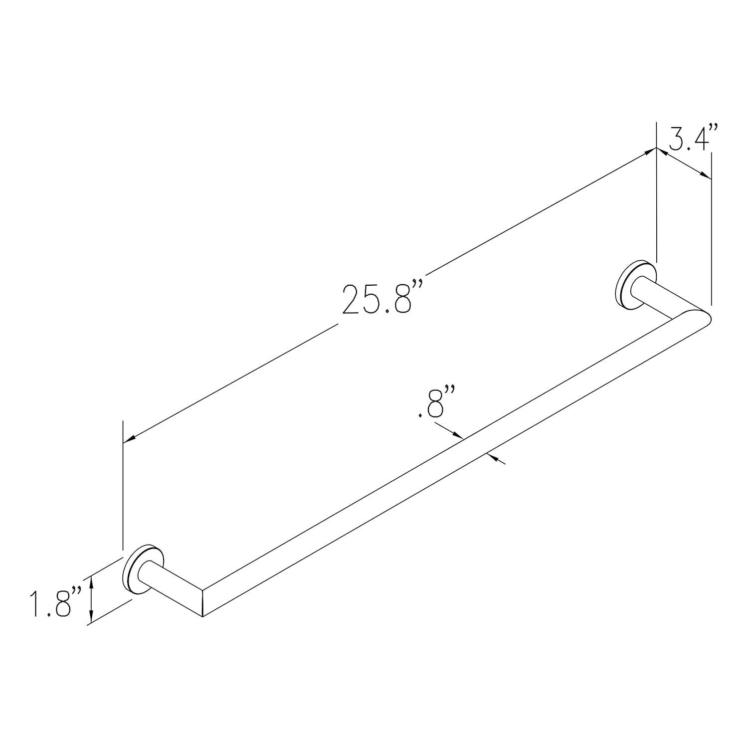 Kubic 24'' 1 Wall Towel Bar