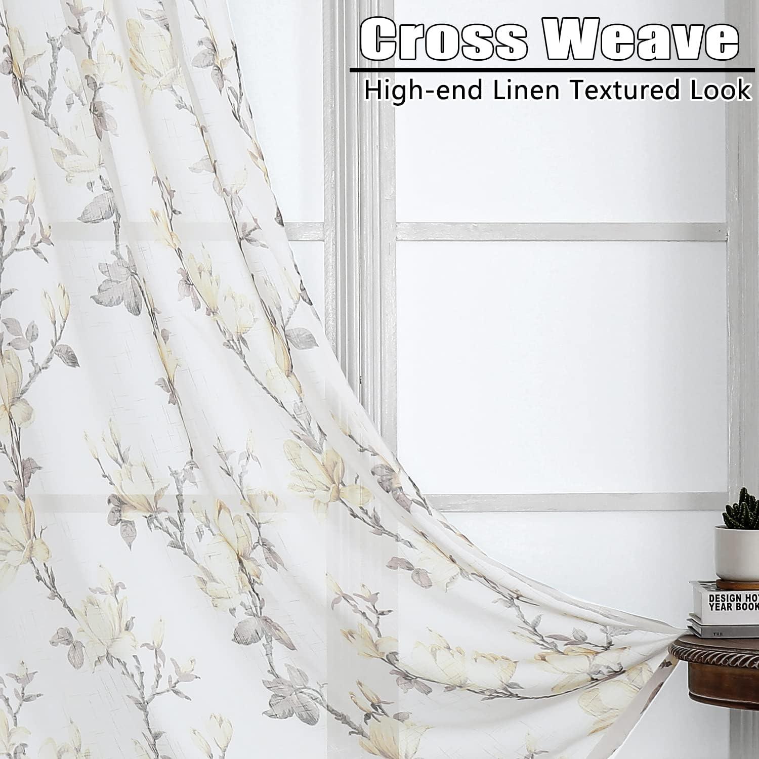 Ettine Polyester Semi Sheer Curtain Pair