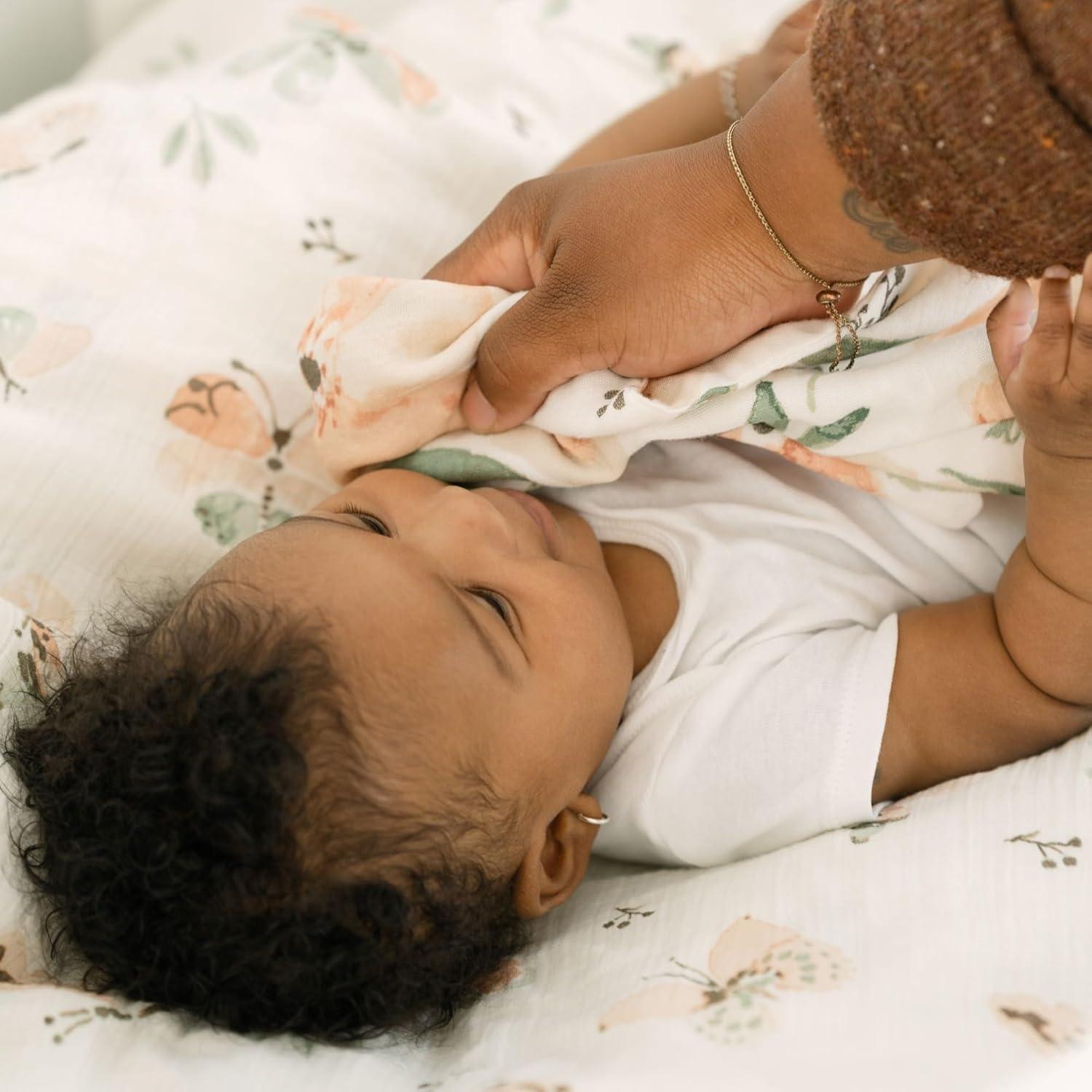 Crane Baby Parker 5-pc. Baby Wash Cloth Set (pink Floral)