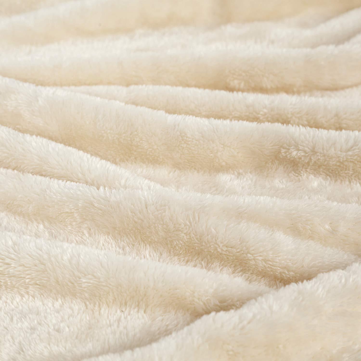 Superior Superior Solid Polyester Reversible All-Season Fleece Throws Blanket