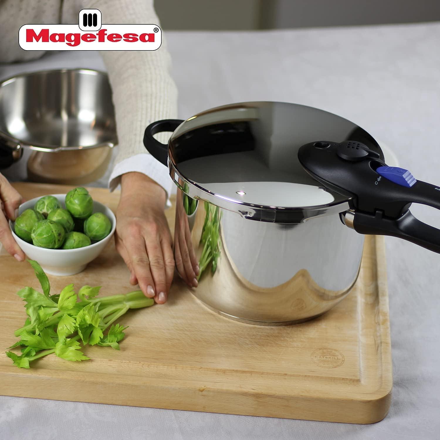 Magefesa Favorit 8 Qt Stainless Steel Pressure Cooker for Stovetop