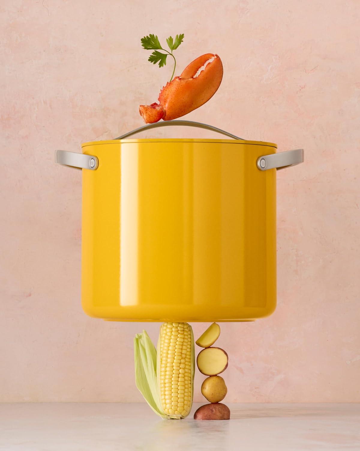 Caraway ® Cookware Plus Cream Stock Pot with Lid
