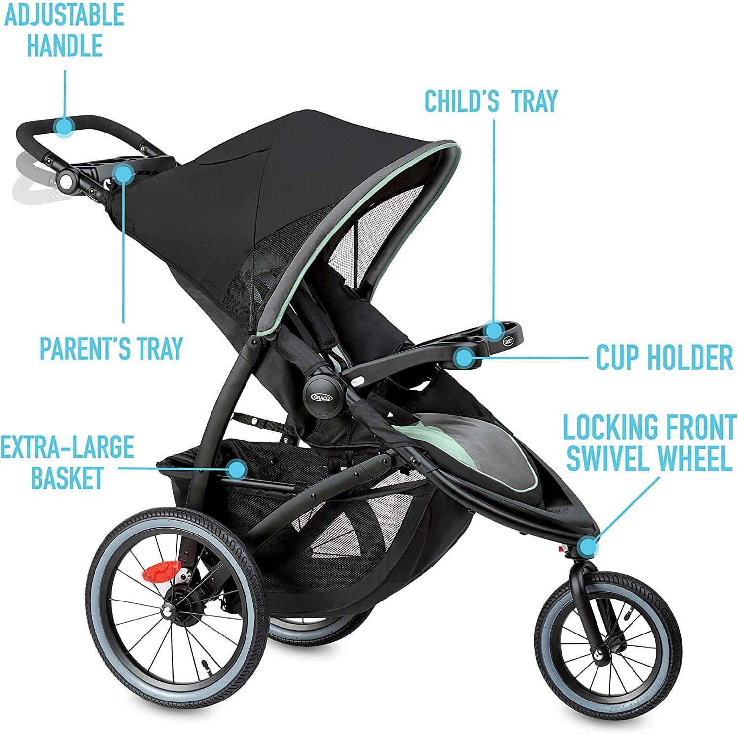 Graco FastAction Jogger LX Stroller, Drive, Infant, Unisex, 28.2 lbs