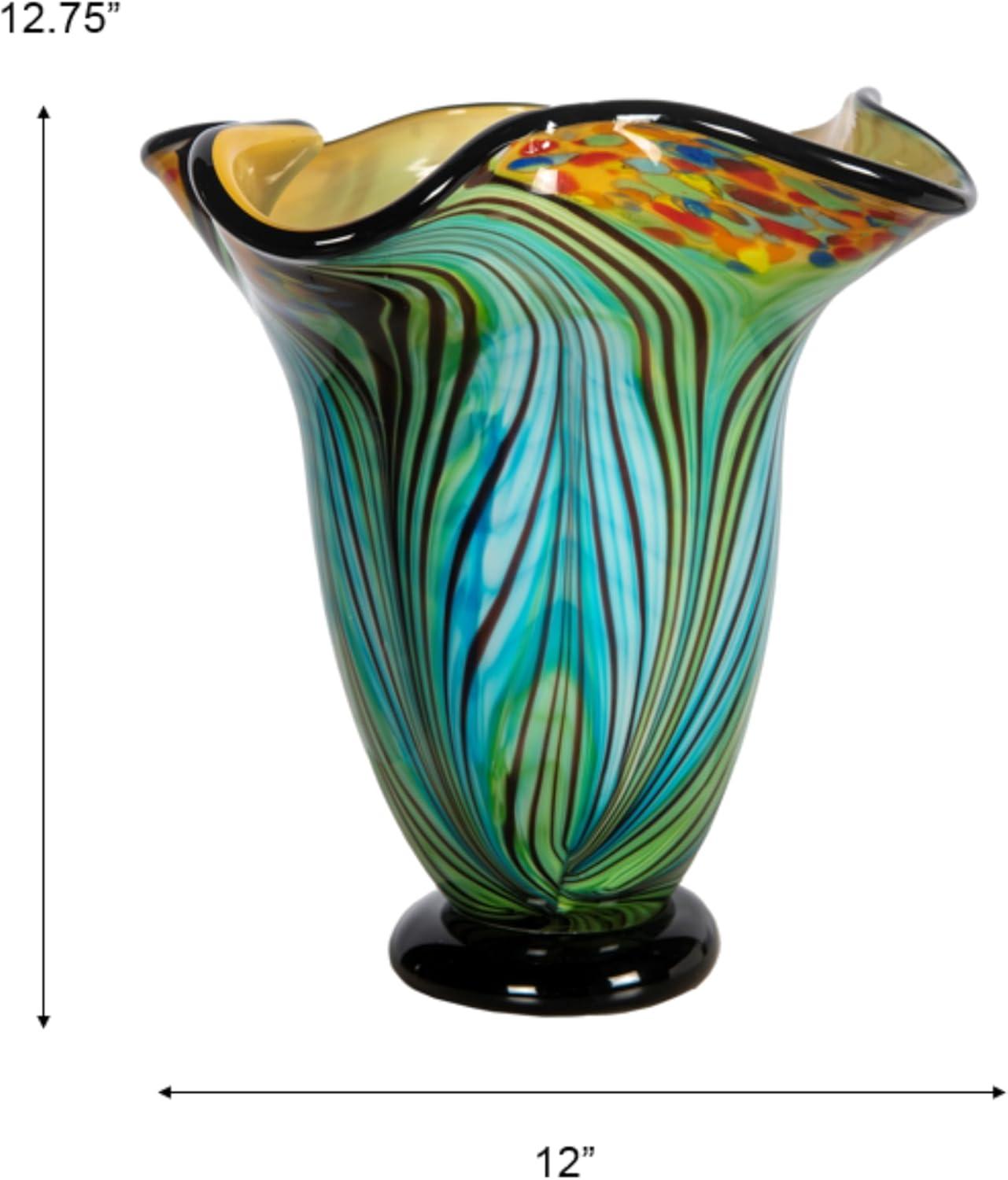 Dale Tiffany Kalmia Hand Blown Art Glass Vase