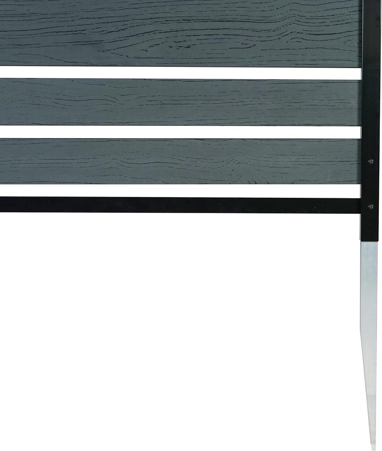 Enclo 48in H x 40in W (2 Panels) No Dig Enclo Vienna Charcoal Color Woodtek Privacy Screen, Outdoor Vinyl Privacy Fence Panel, Privacy Wall for Trash Cans & Air Conditioner Fence, Patio Privacy Screen, EC18018