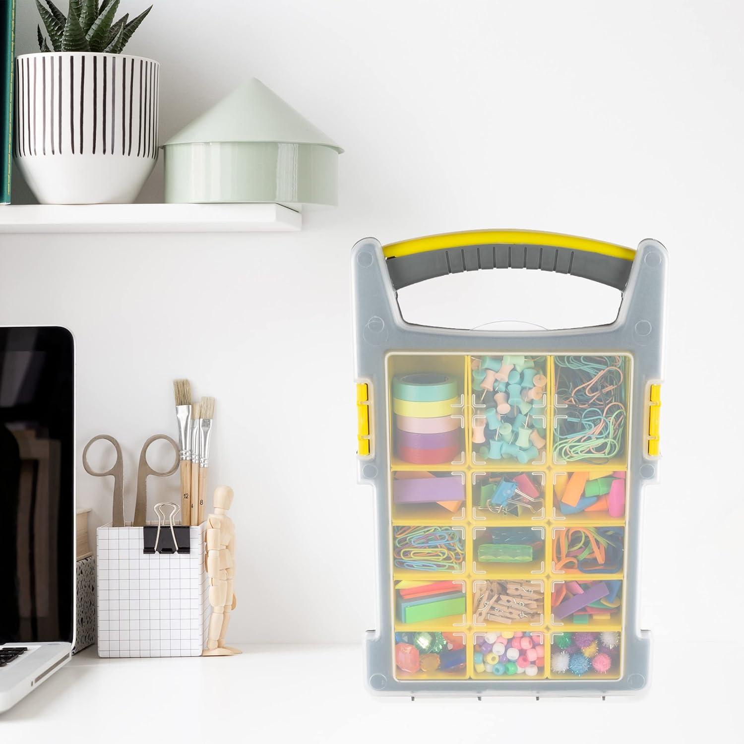 Stalwart Stalwart Tool and Hardware Organizer and Storage with 3 Compartments (Set of 4)