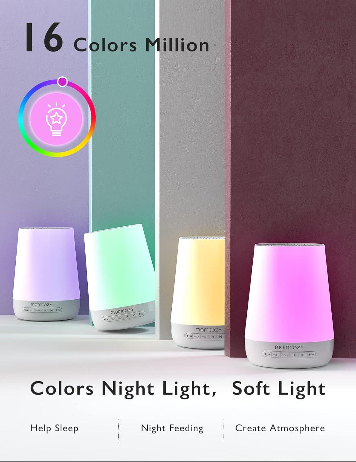 Blue Smart White Noise Machine with Night Light and App Control