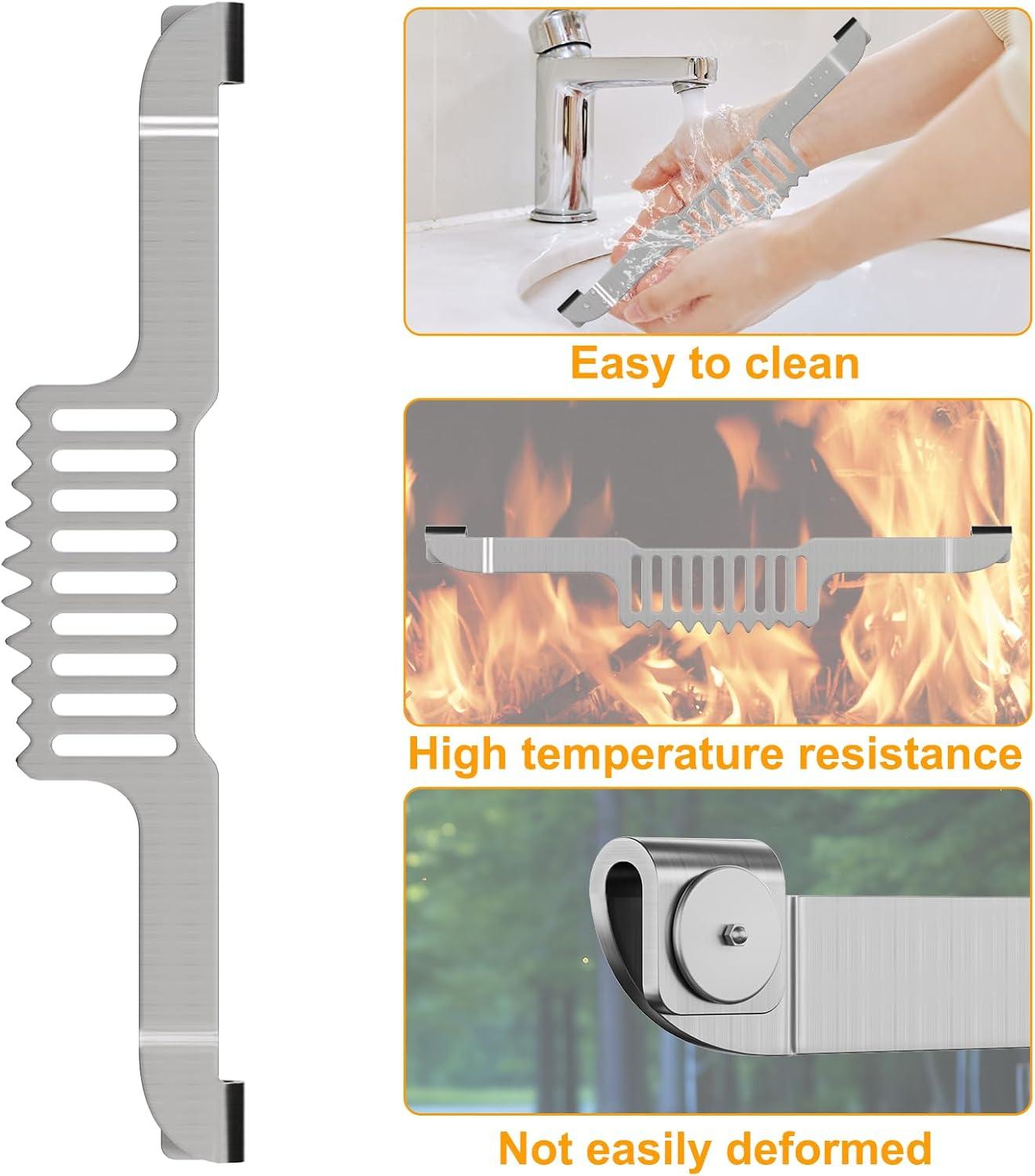 Stainless Steel Magnetic Grill Grease Scraper Rack