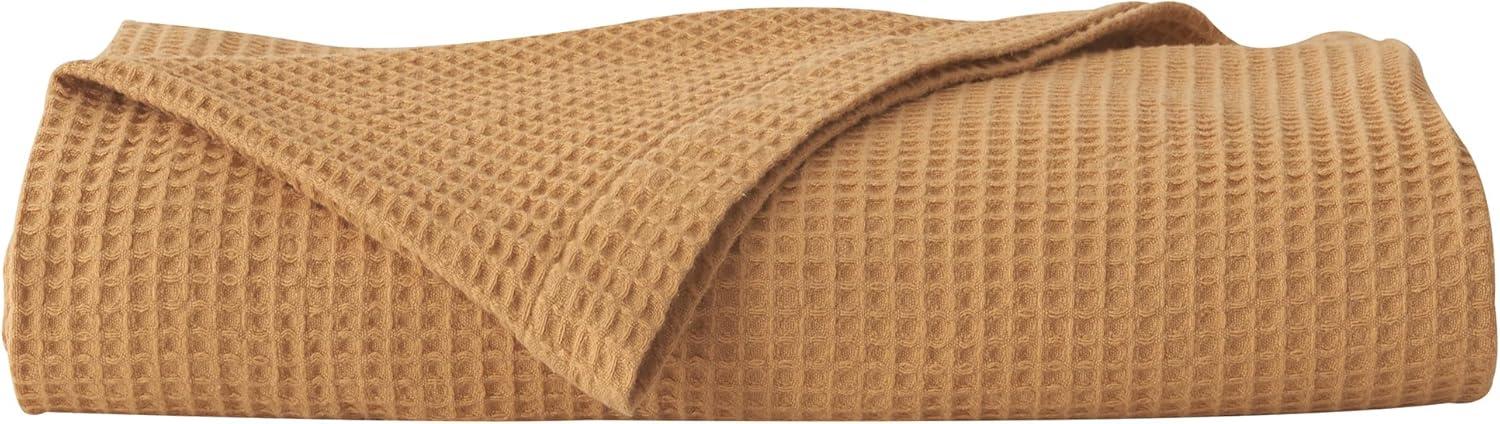 Marigold Twin Waffle Weave Cotton Knitted Blanket