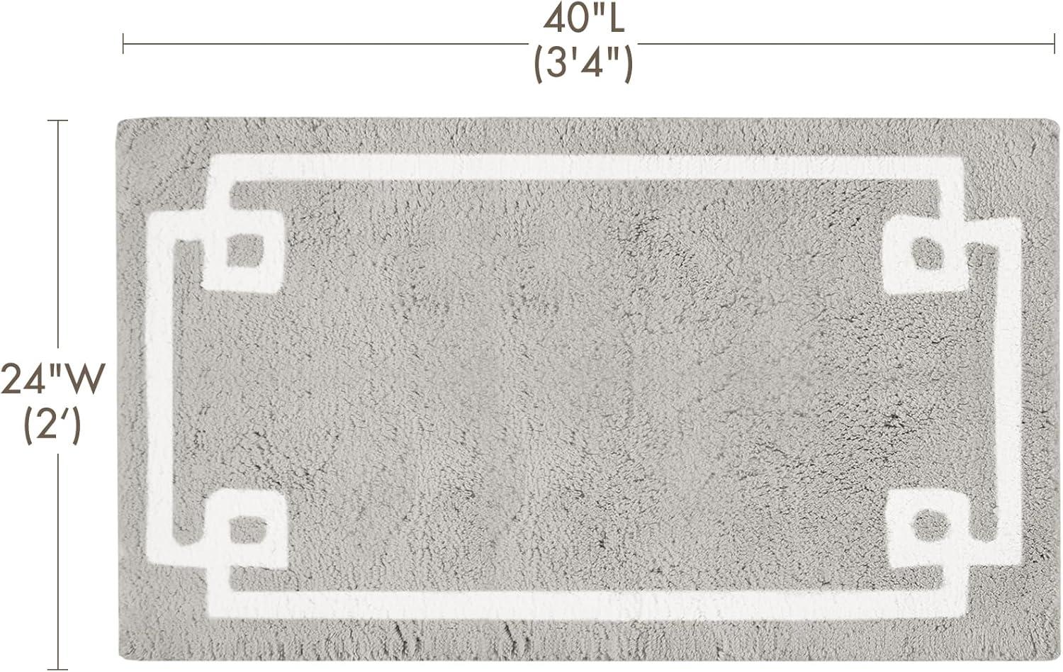 Madison Park Evan 100% Cotton Tufted Bath Rug with Non-Slip Backing