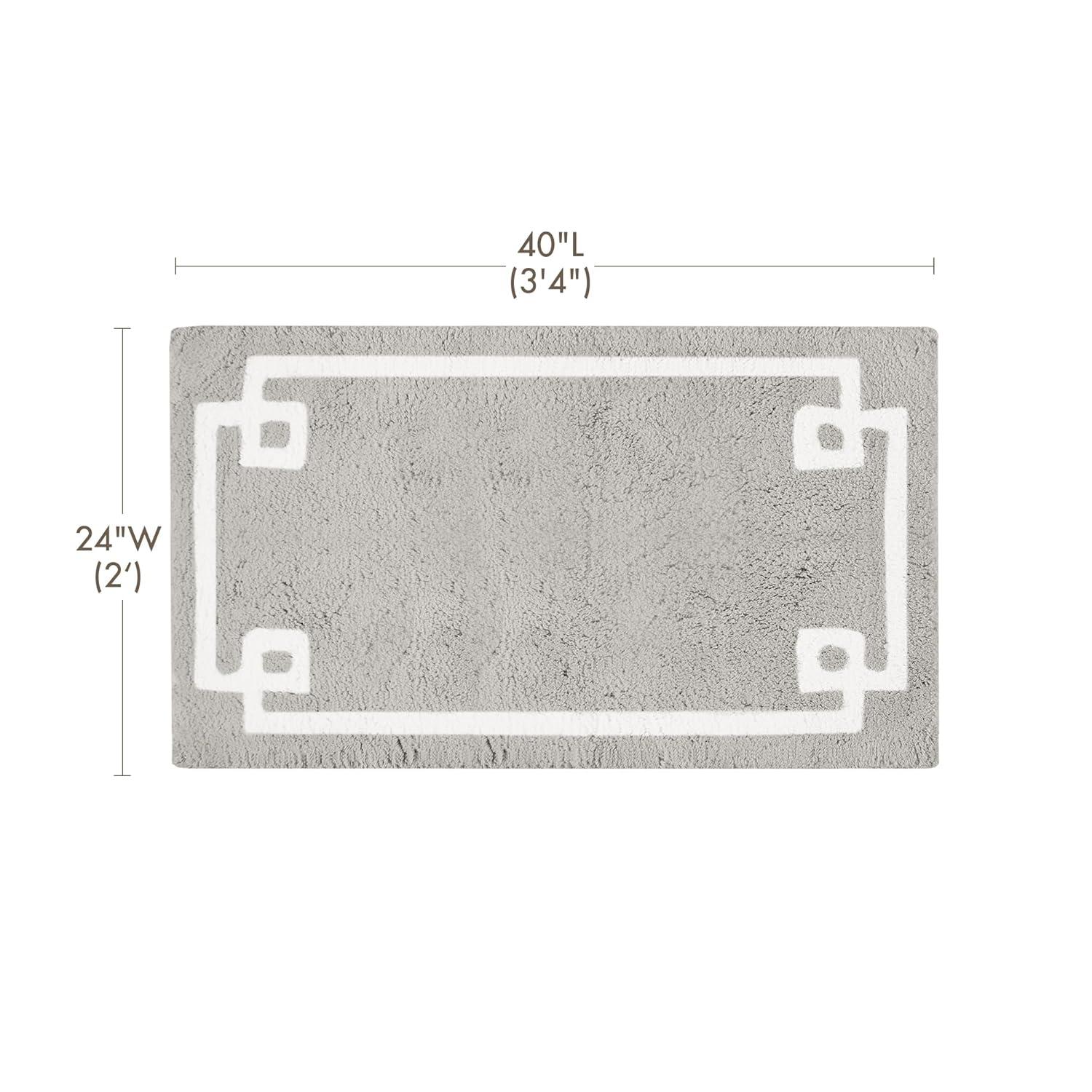 Madison Park Evan 100% Cotton Tufted Bath Rug with Non-Slip Backing