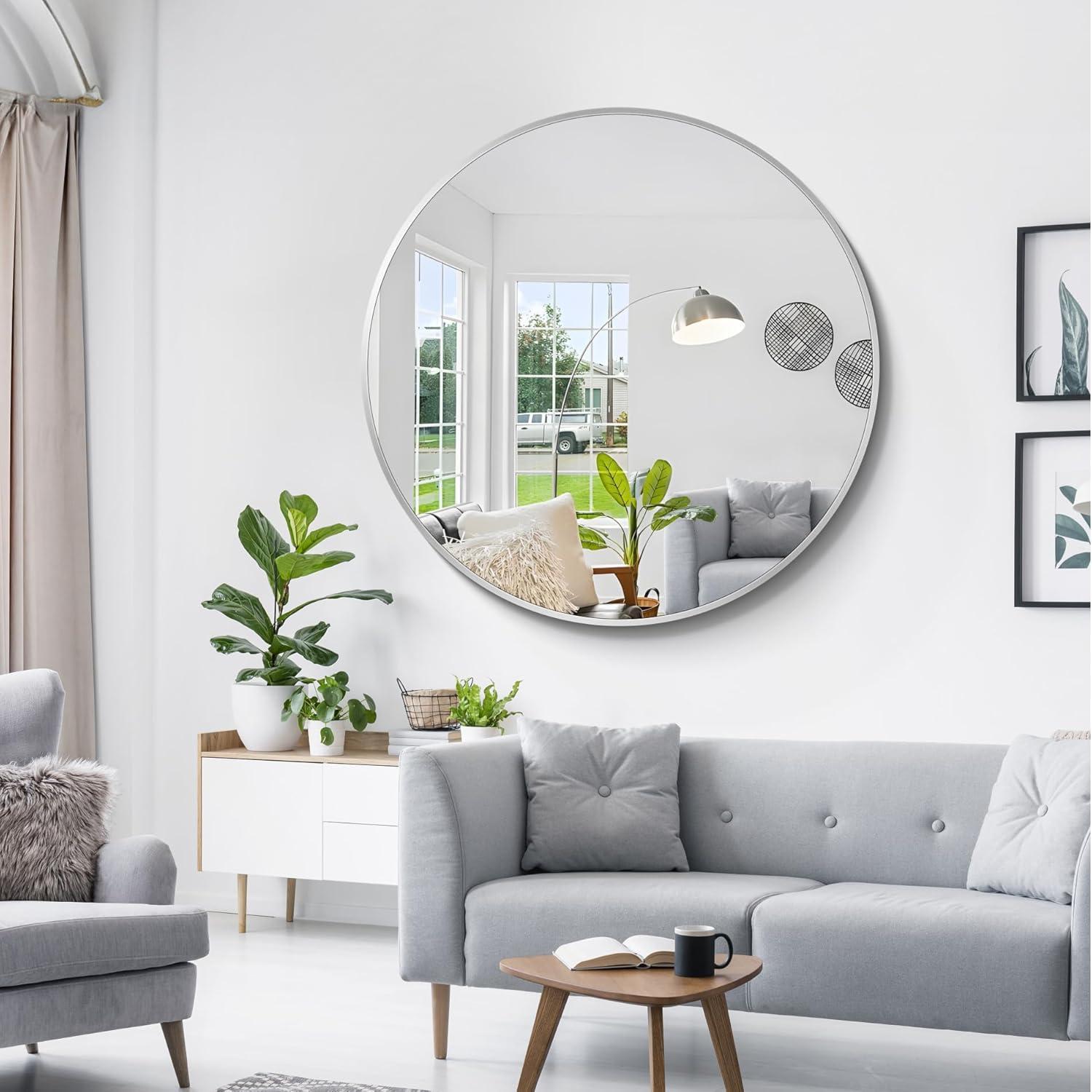 Sabine Metal Round Wall Mirror