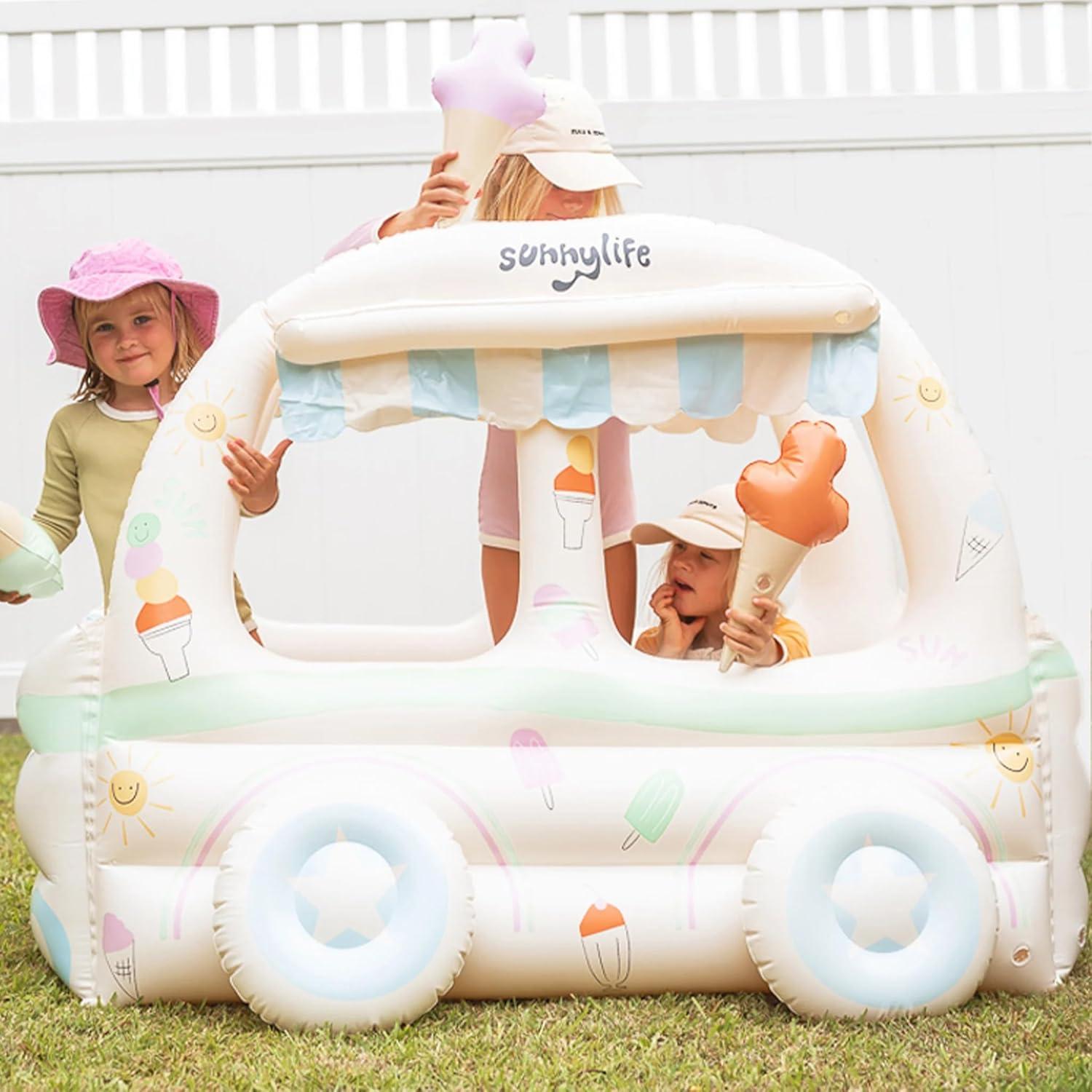 SunnyLife Inflatable Multi-Color Playhouse with Ice Creams
