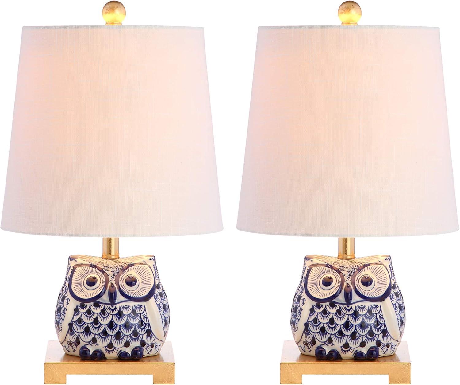 Jonathan Y Lighting Jyl3014-Set2 Justina 16" Tall Led Table Lamp - Blue