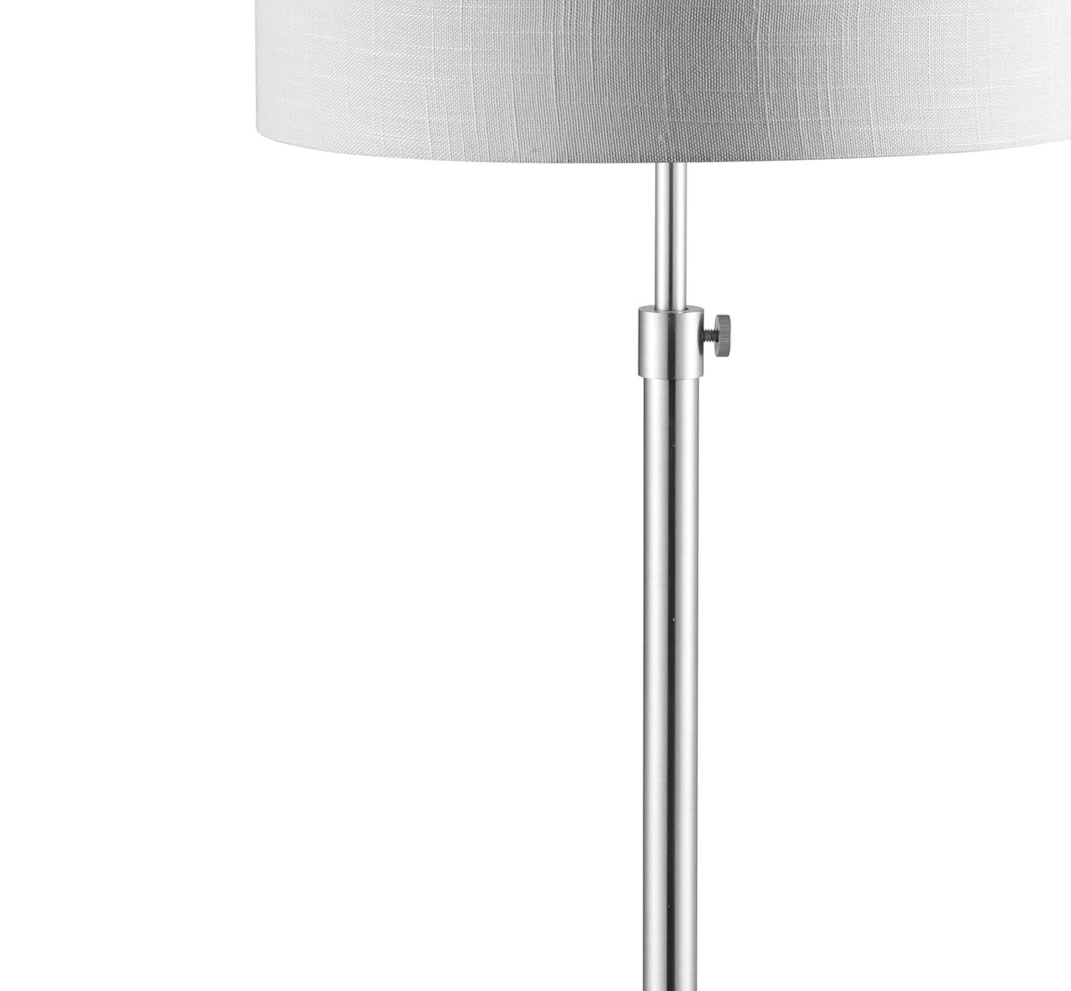 JONATHAN Y JYL3022C June 65" Adjustable Metal/Marble LED Floor Lamp, Modern, Contemporary, Glam for living room, dinning room, bedroom, office Bulb Included, Chrome
