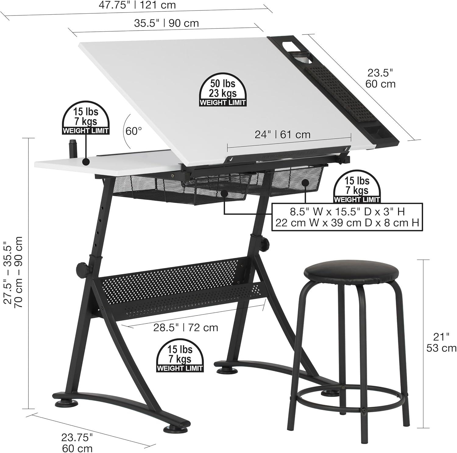 Crase Adjustable Drafting Table