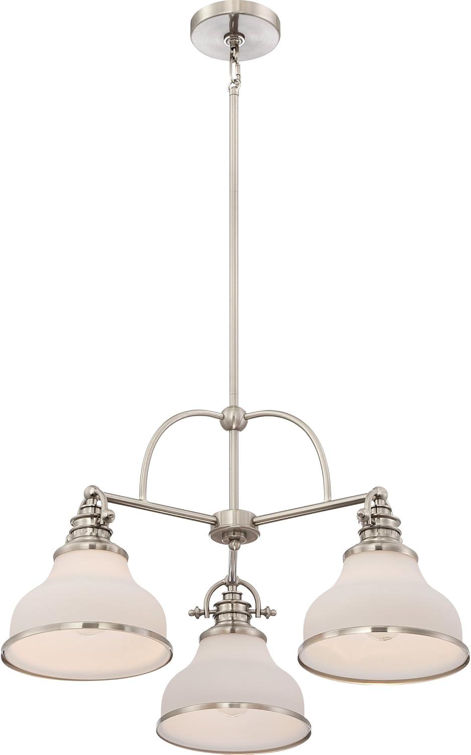 Quoizel Lighting Grant 3 - Light Chandelier in  Brushed Nickel