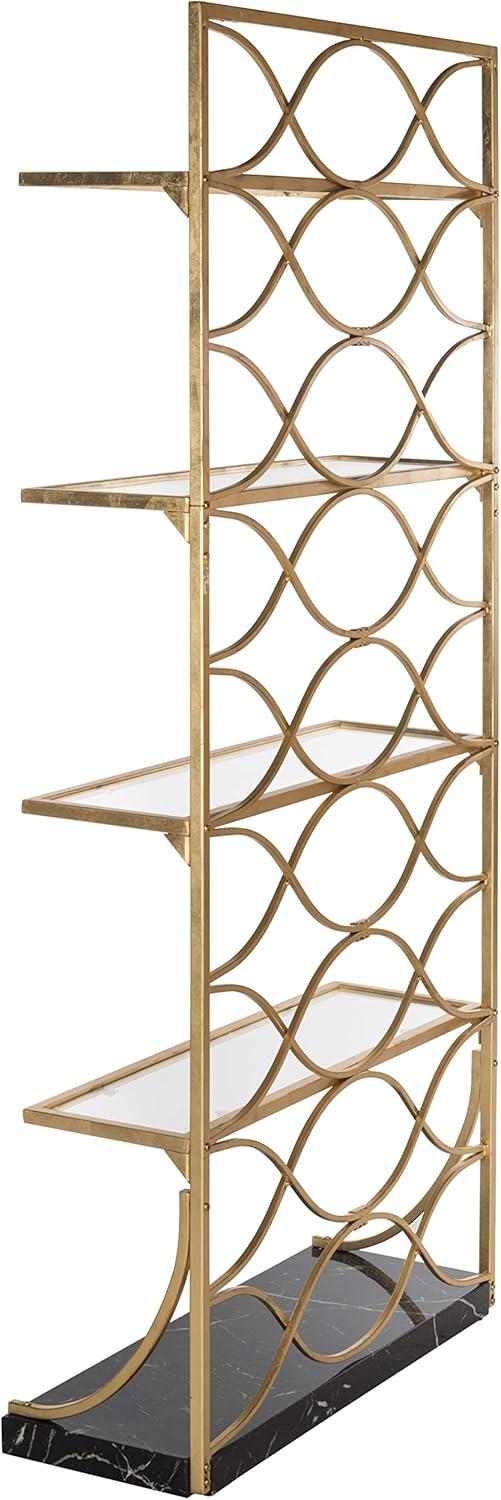 Safavieh Spano Glass 4 Tier Marble Base Etagere