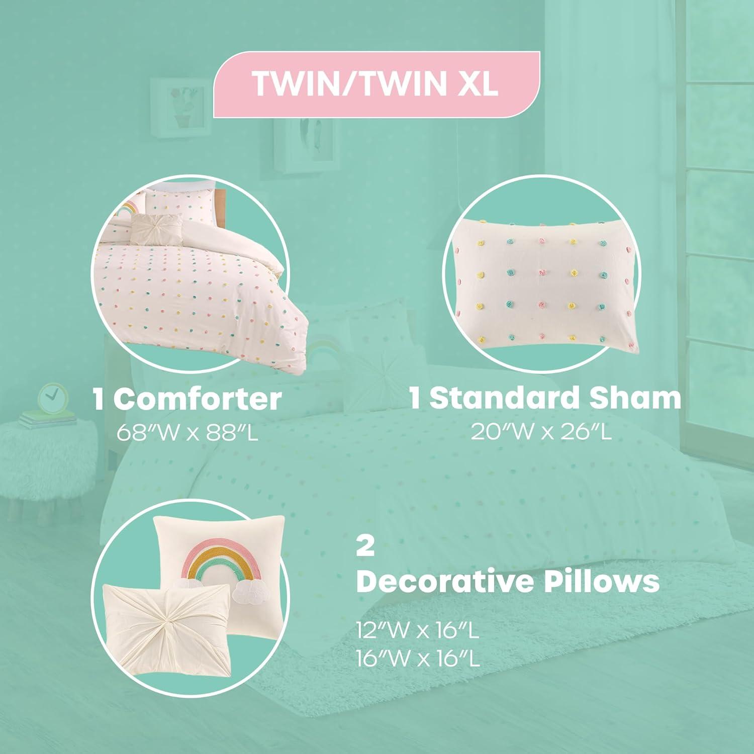Callie Cotton Jacquard Pom Pom Comforter Set
