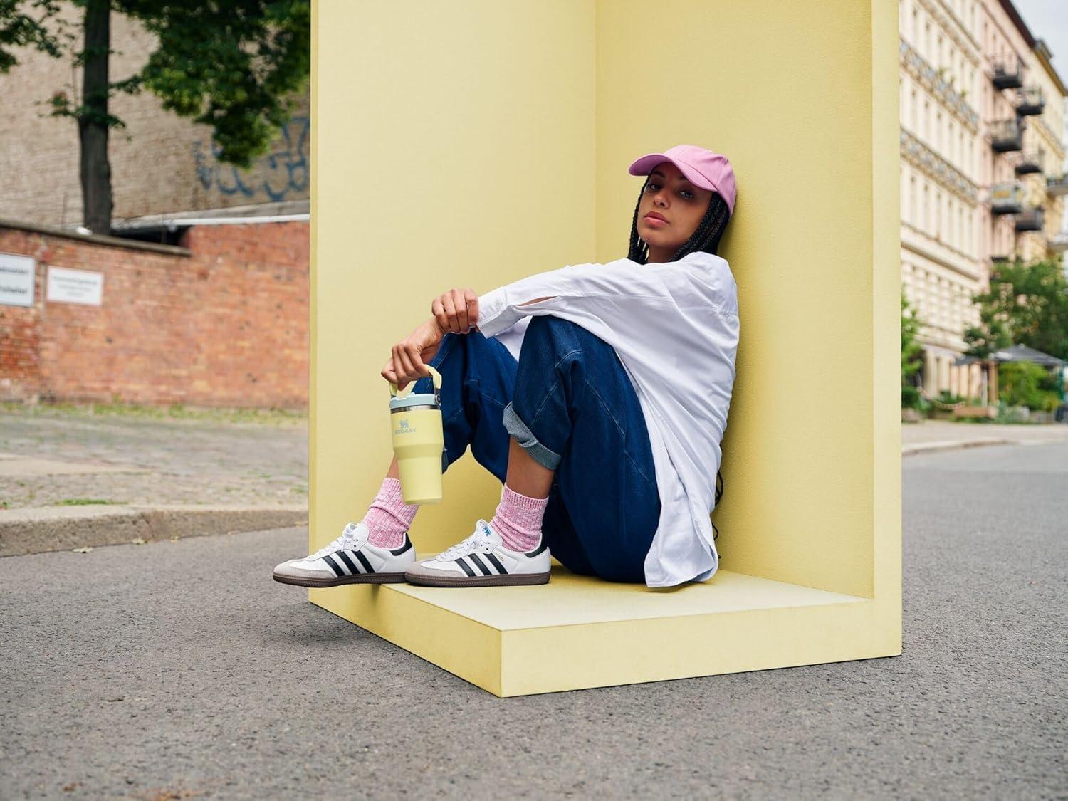 Stanley 20 oz Stainless Steel Ice Flow Flip Straw Tumbler Black 2.0: Dishwasher-Safe Drinkware for Hot & Cold Beverages