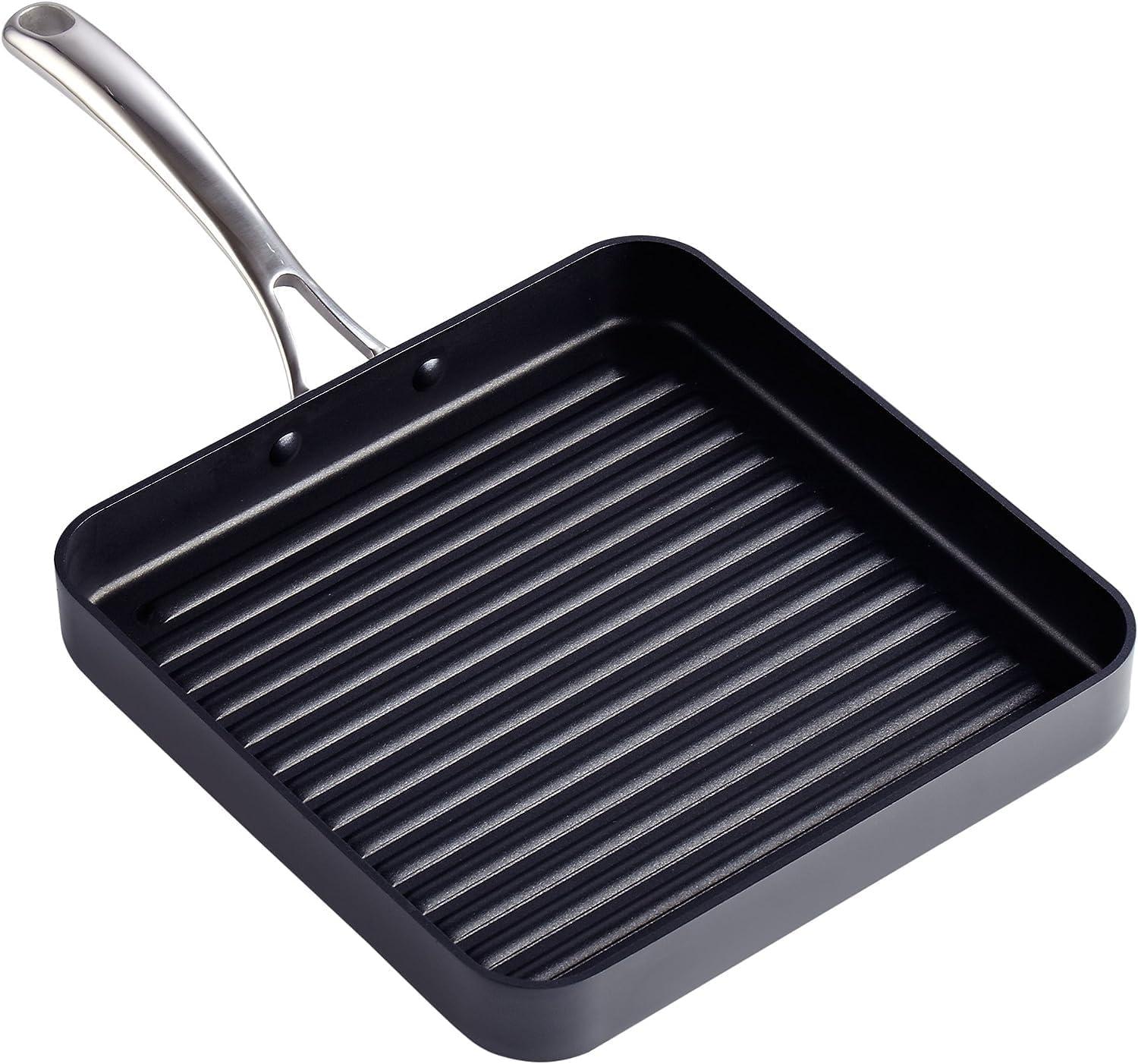 Cooks Standard Nonstick Hard Anodized Square Grill Pan 11 x 11-Inch