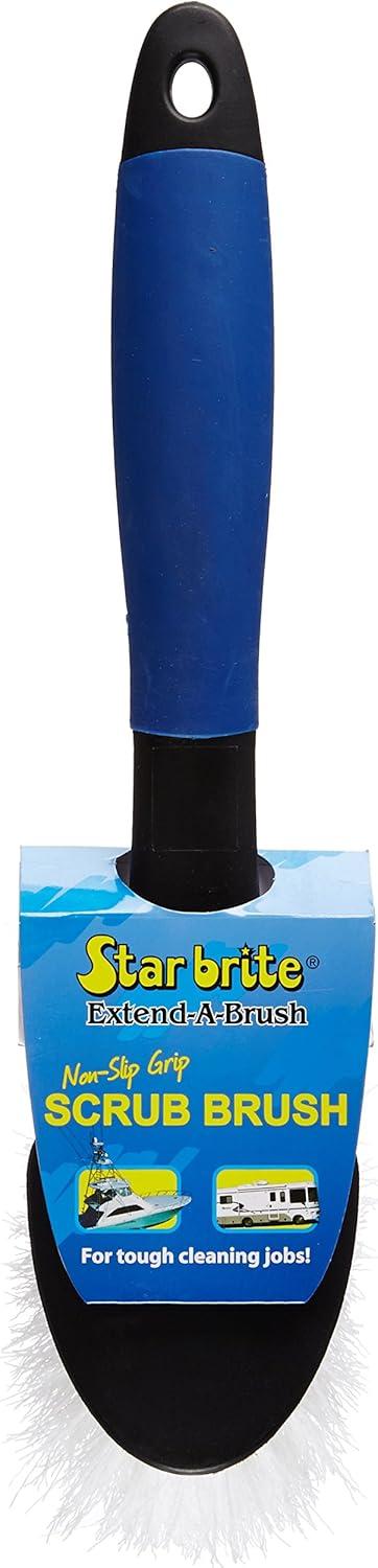 Star Brite Black and Blue Utility Brush with Long Handle