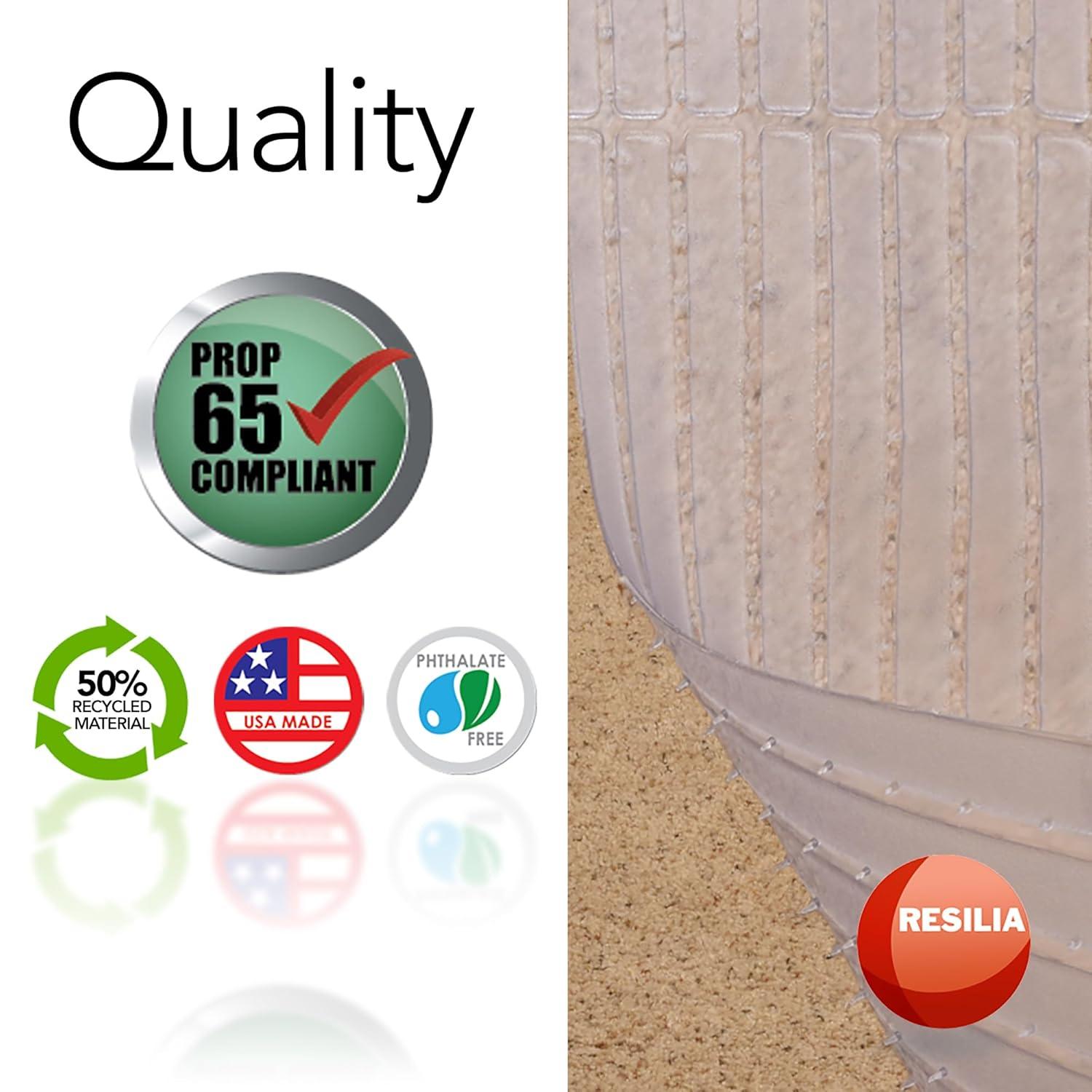 Resilia 27" x 6' Clear Vinyl Plastic Deep-Pile Floor Runner/Protector