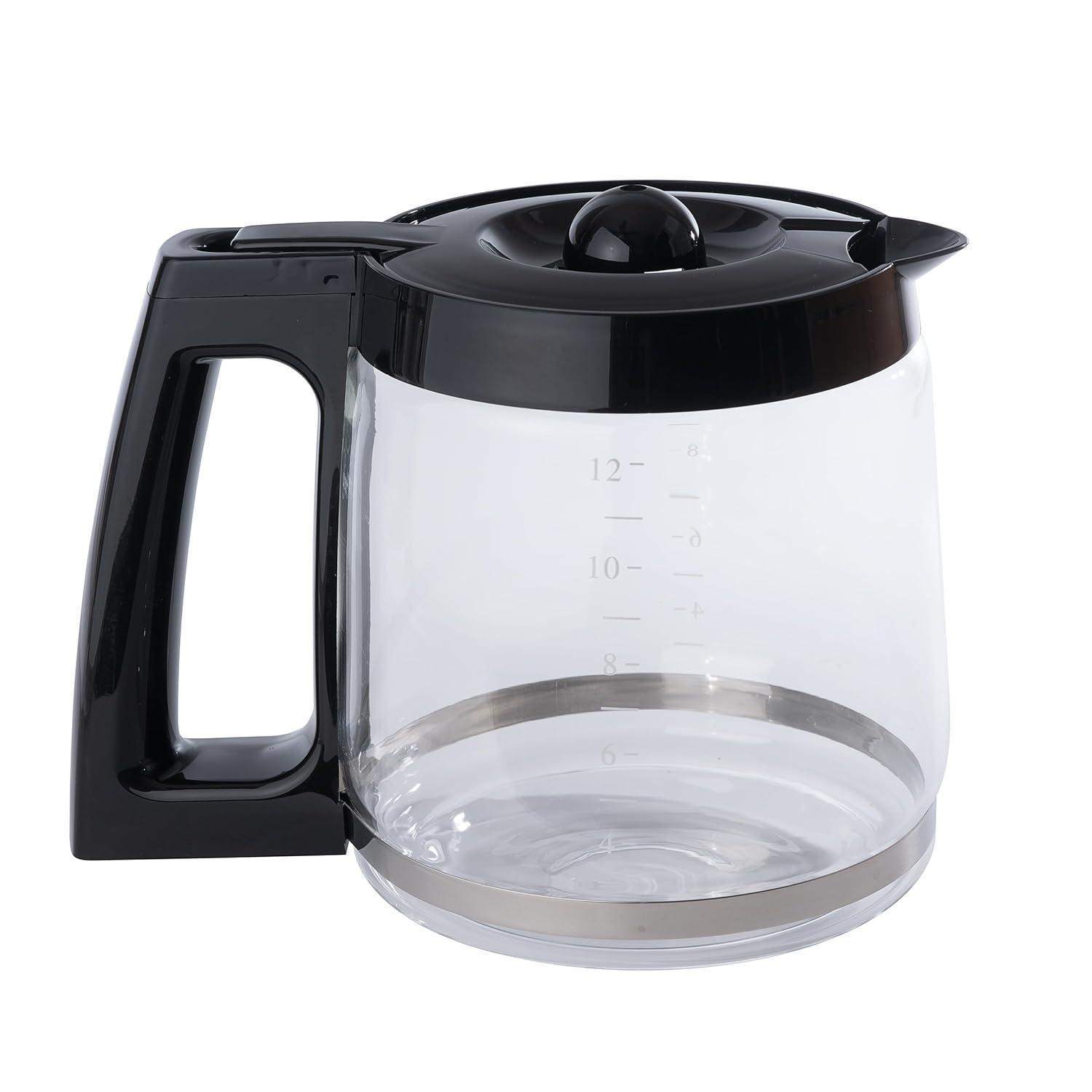Stack man 12-Cup Replacement Glass Coffee Carafe For Cuisinart Coffee Maker Models DCC-1200, DCC-1100BK, DCC-2650, CHW-12, CHW-12P1, DGB-550BK, DGB-550BK1, DGB-625BC, DGB-700BC, And SS-12 | Part# DCC-1200PRC