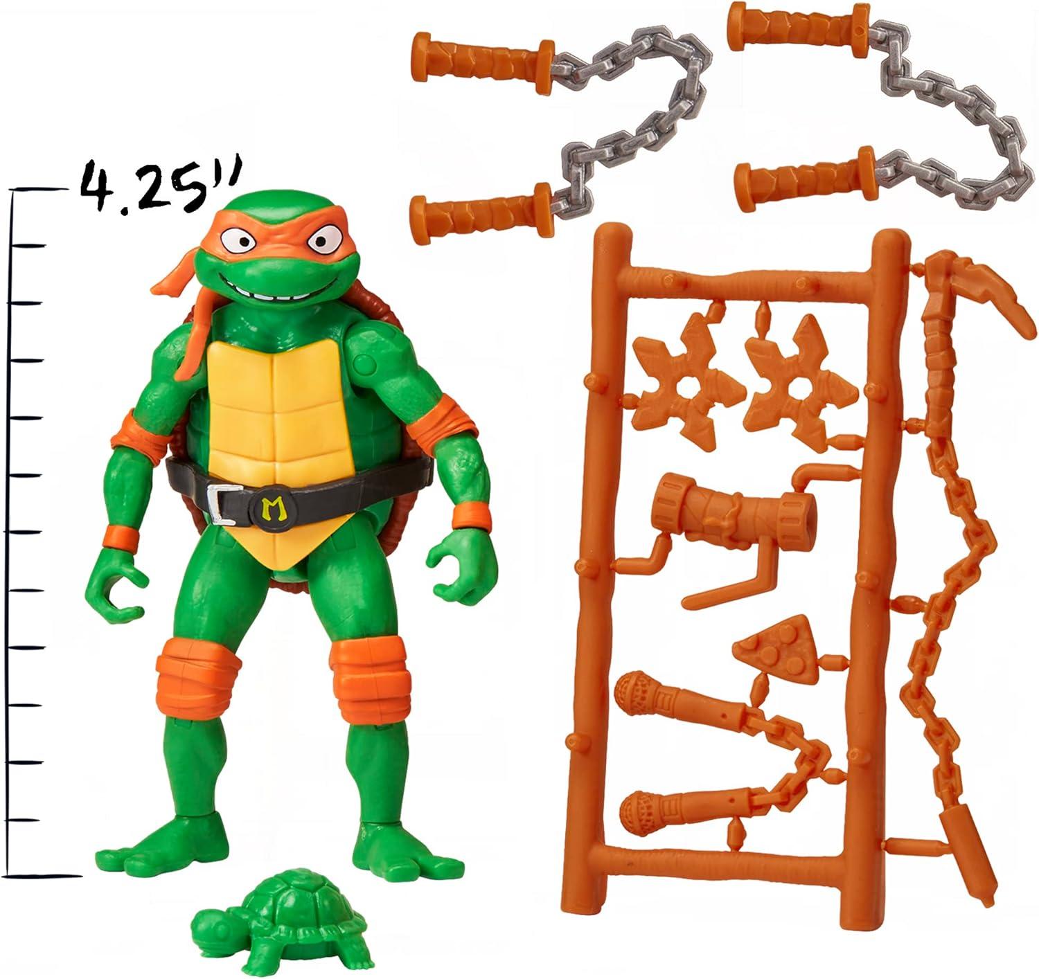 Michelangelo Teenage Mutant Ninja Turtles 4.25" Action Figure with Nunchaku