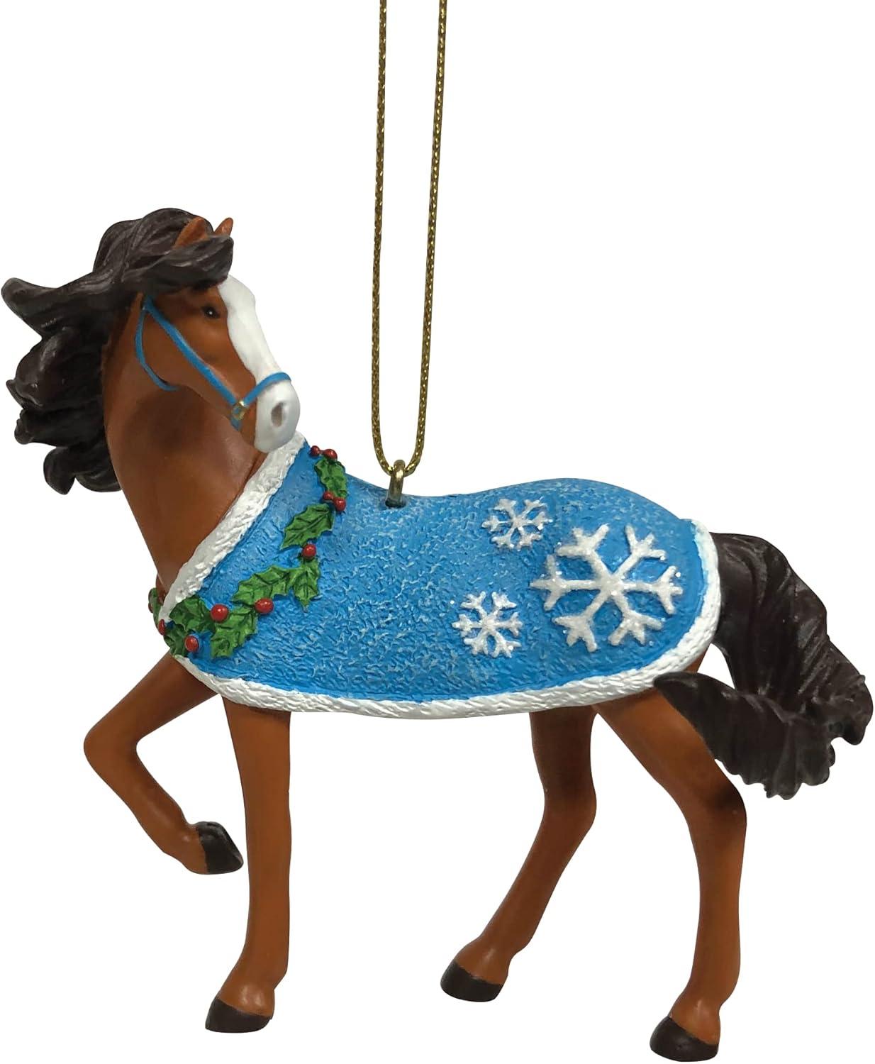 Enesco 6011702 Sendero de Ponis Pintados Adorno Colgante Listo para la Nieve 2.6 Pulgadas