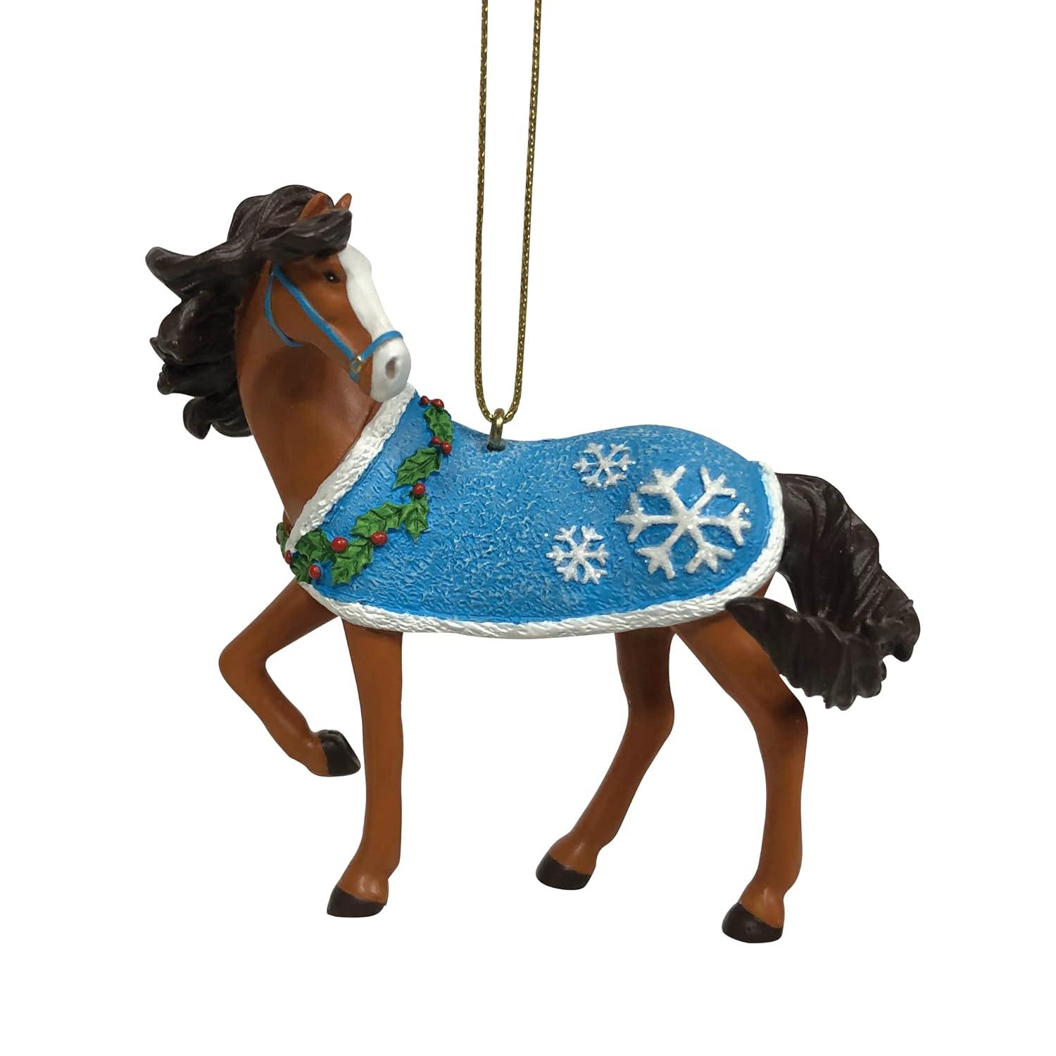 Enesco 6011702 Sendero de Ponis Pintados Adorno Colgante Listo para la Nieve 2.6 Pulgadas