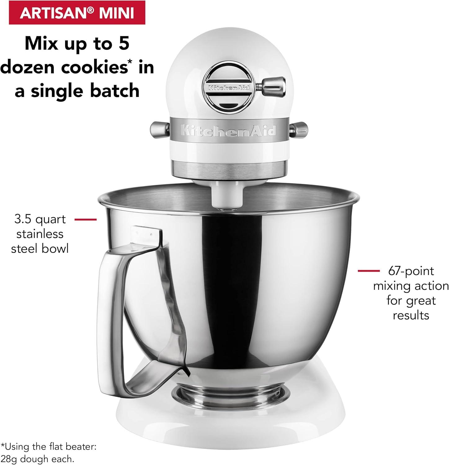 KitchenAid® Artisan® Mini 3.5-Quart Tilt-Head White Stand Mixer