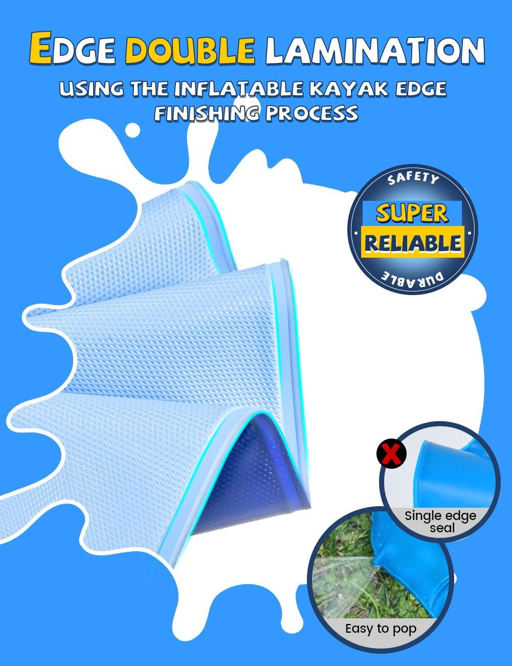 VISTOP Non-Slip Splash Pad for Kids, Thicken Sprinkler Pool Summer Outdoor Water Toys - Fun Backyard Fountain Play Mat for Baby Girls Boys Children or Pet Dog (77 inch, Red&Yellow&Green&Blue)