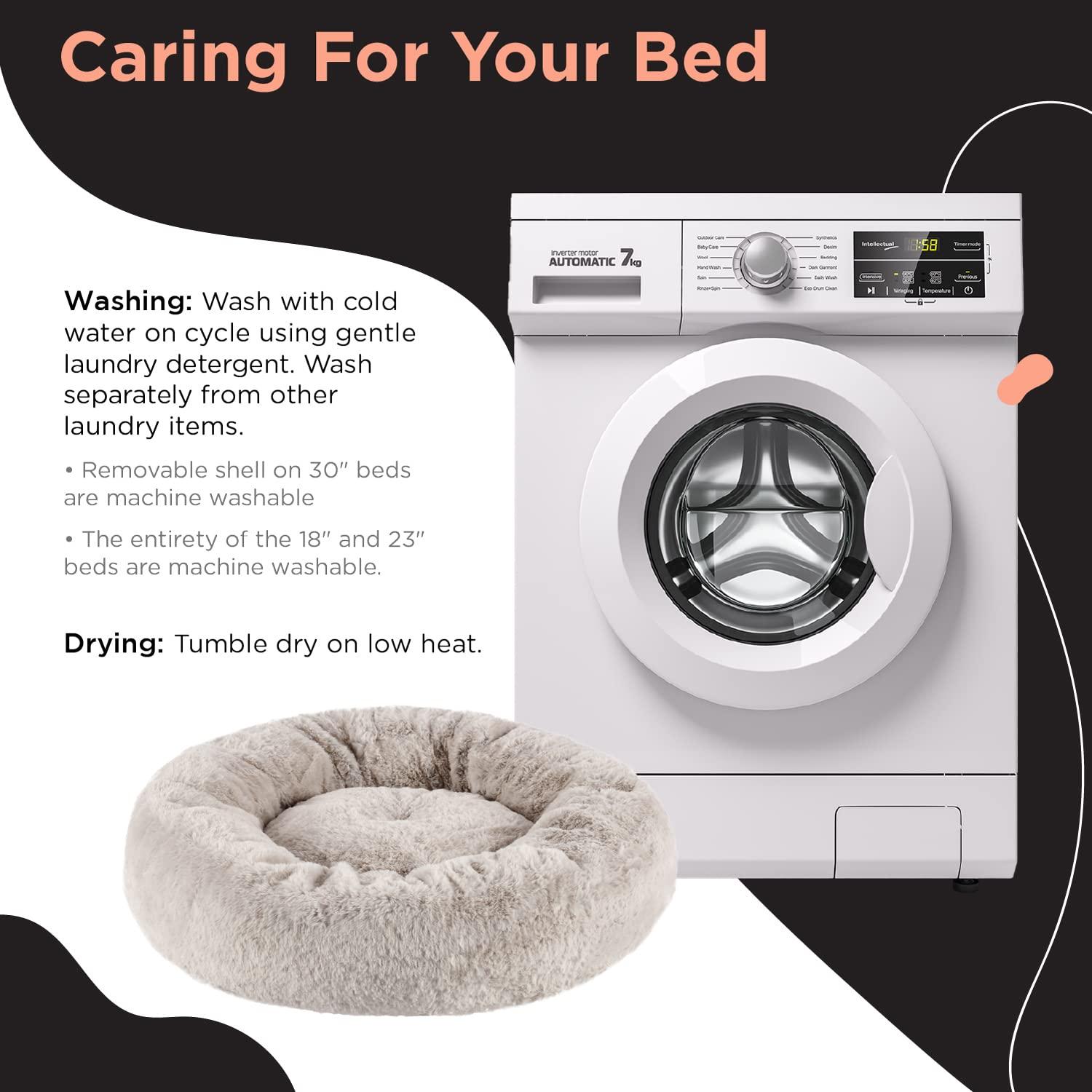 Best Friends By Sheri Best Friends by Sheri SnuggleSoft Faux Fur Memory Foam Calming Donut Bed