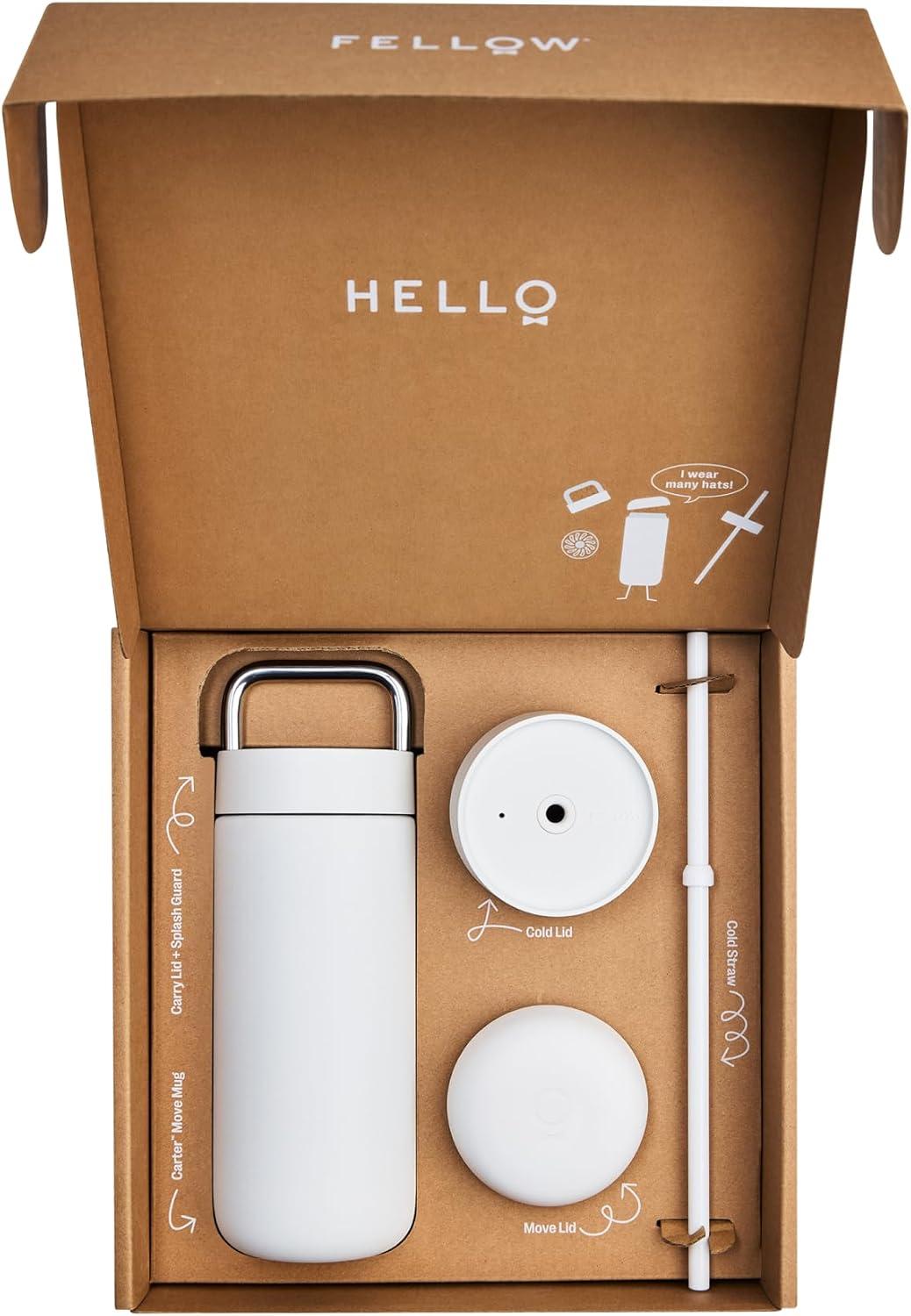 Fellow 16-oz. Matte White Carter 3-in-1 Lid System