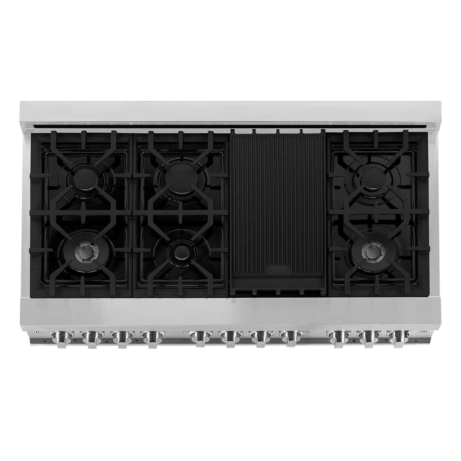 ZLINE 48 in. Legacy Dual Fuel Range w/ 7 Burner Cooktop & 2 Ovens w/ Doors