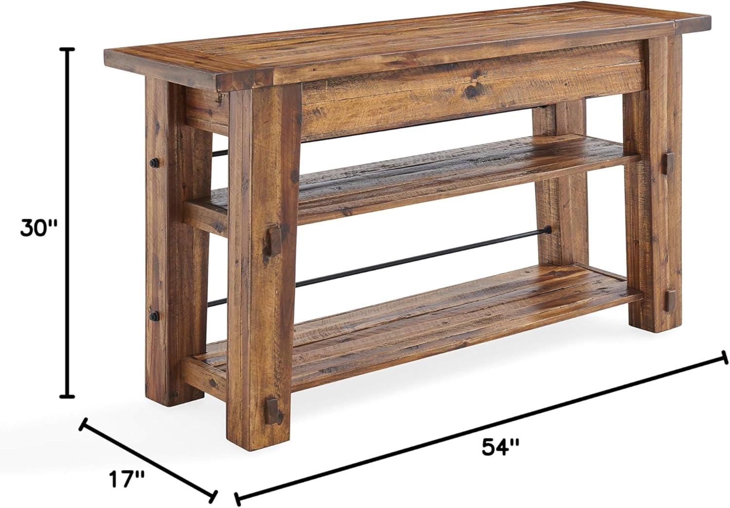 Durango Industrial Wood Console/Media Table: Sofa Table, UPC 848595013520 - Alaterre Furniture