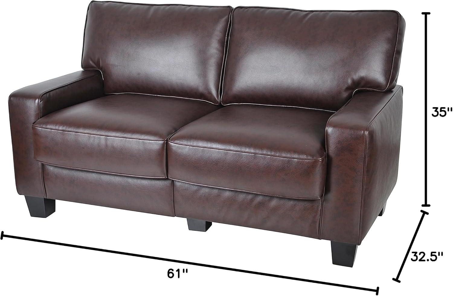 Serta Palisades Upholstered Tool-Free Assembly Straight Arm 61" Sofa for Living Room