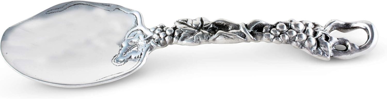 Ornate Silver Aluminum Grape Serving Spoon