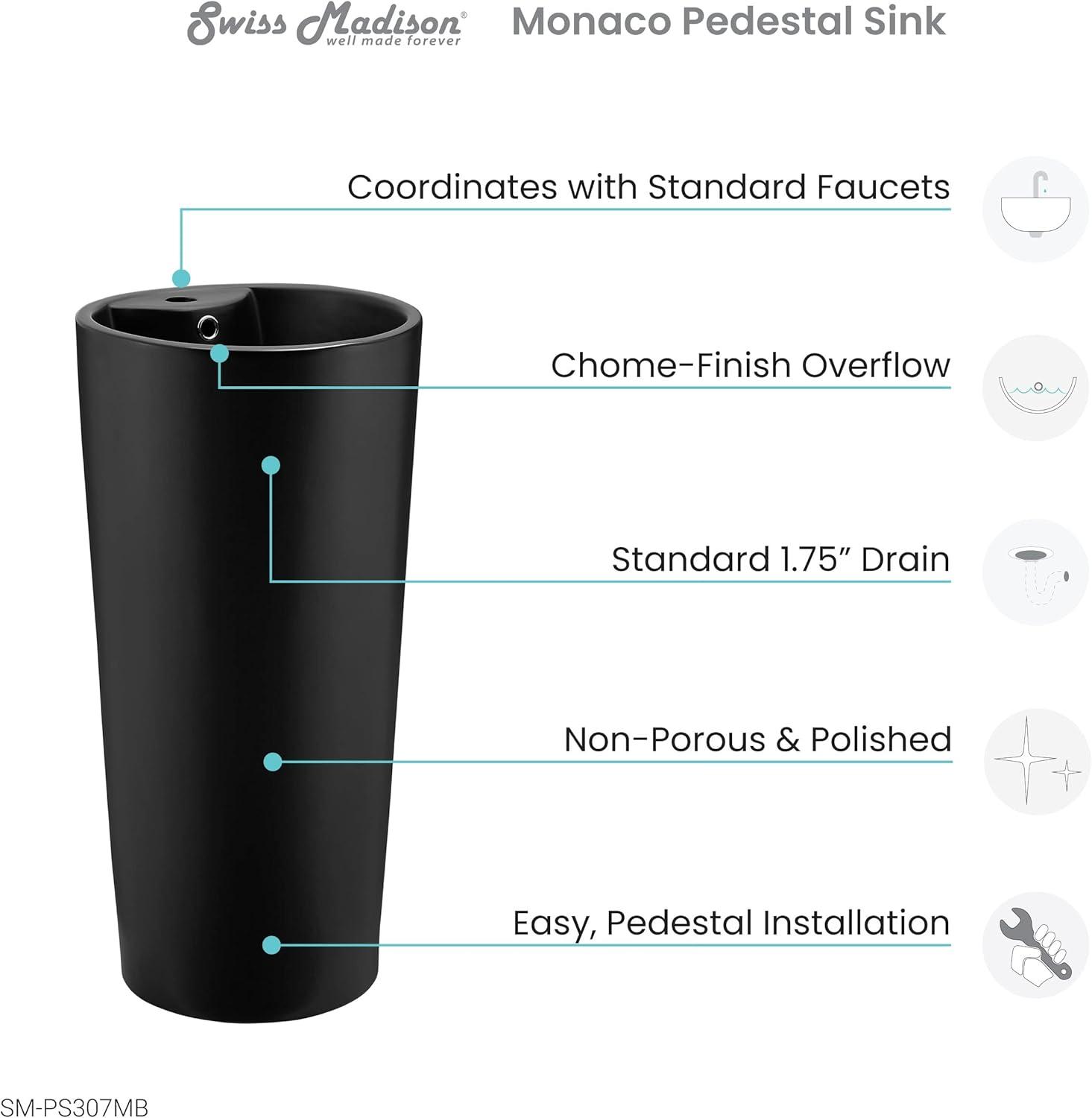 Monaco Circular Basin Pedestal Sink