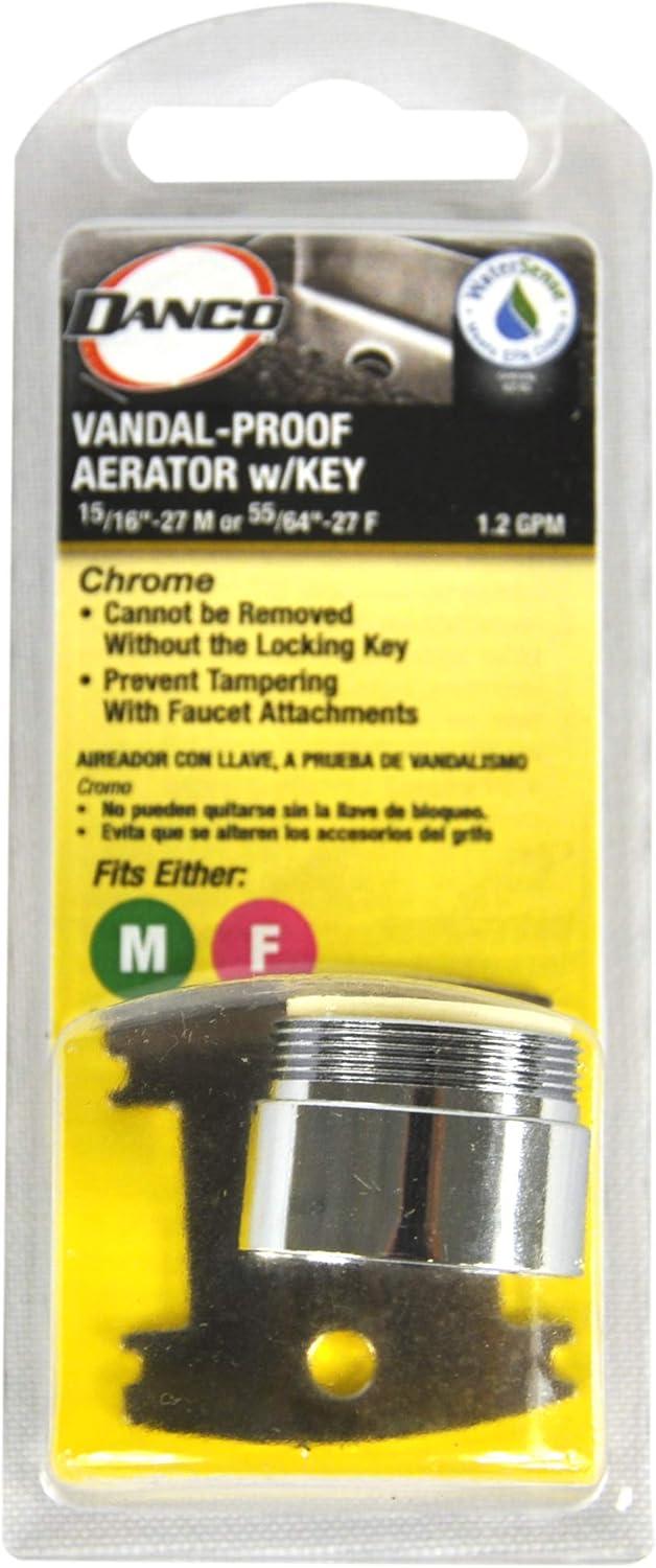 Danco Dual Thread 15/16 in.-27M x 55/64 in.-27F Chrome Faucet Aerator