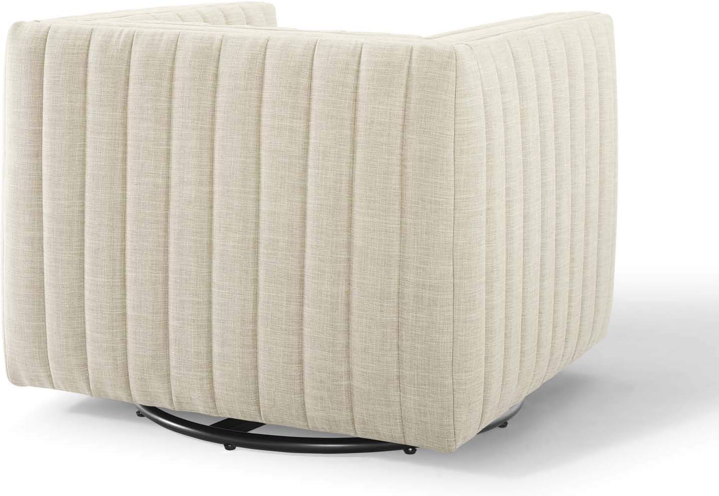 Modway Conjure Channel Tufted Performance Velvet Swivel Armchair