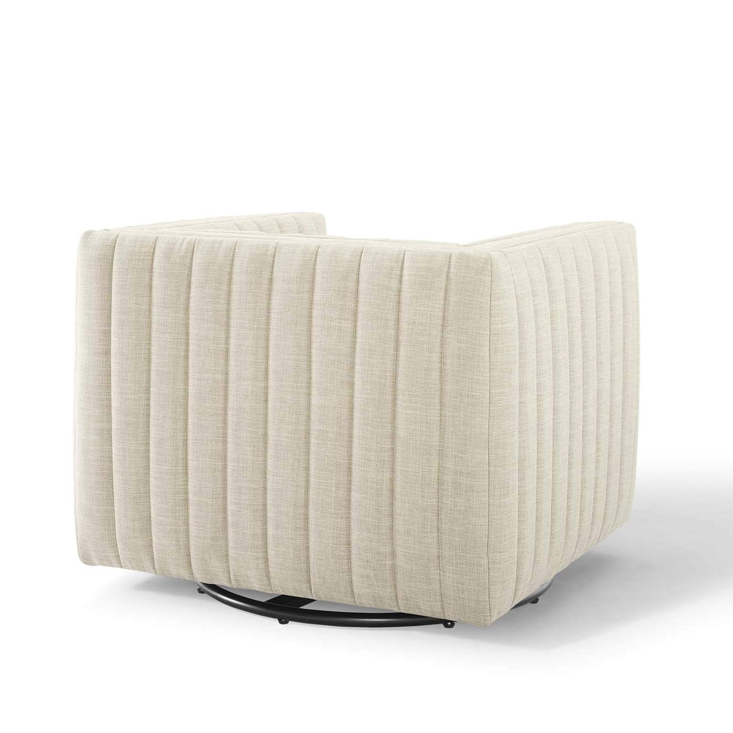 Modway Conjure Channel Tufted Performance Velvet Swivel Armchair