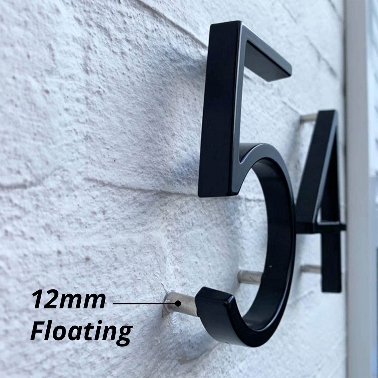 HASWARE 5Inch Black 5'' H Metal House Number