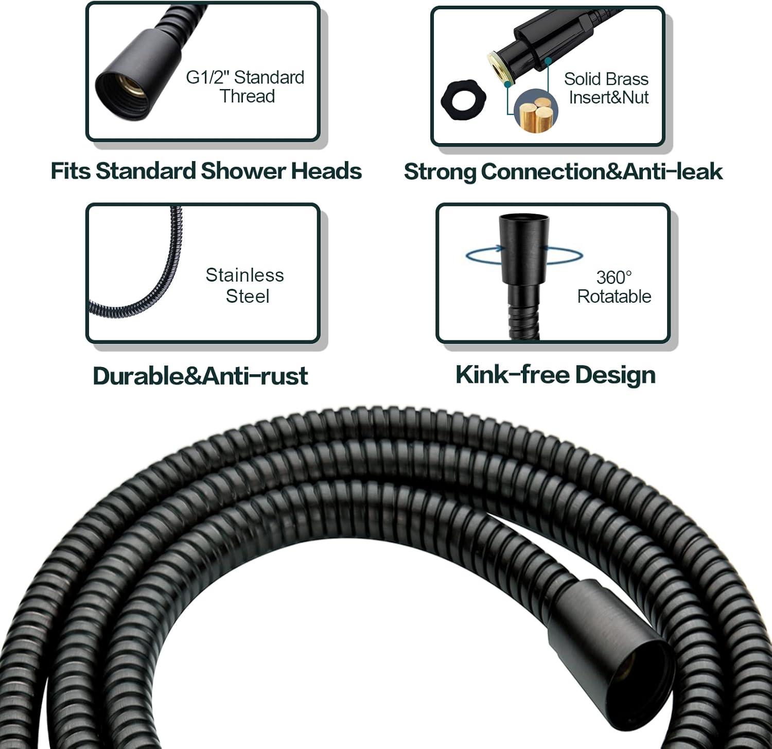 Oil Rubbed Bronze Dual Head Rain and Handheld Shower Set