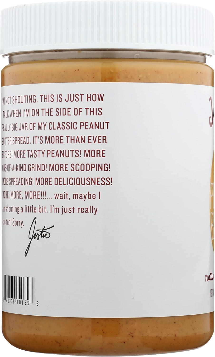 Justin's Classic Peanut Butter Spread, 28 oz Jar